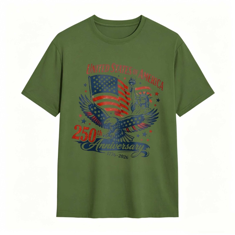 Dorawear™   United States Of America 250th Anniversary Eagle And Flag Design T-shirt