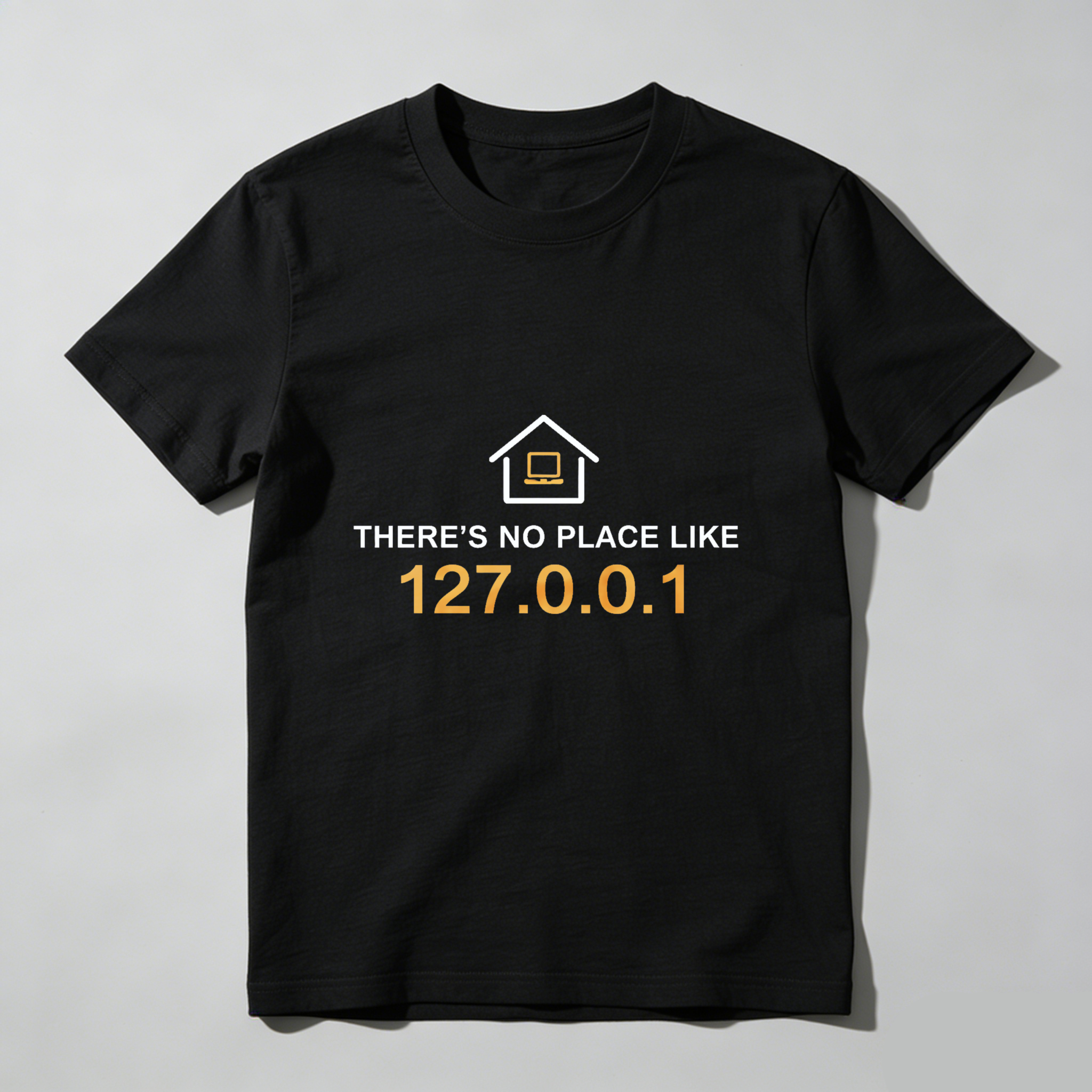 Dorawear™ There Is No Place Like 127.0.0.1 Pure Cotton Short Sleeve T Shirt-Dorawear