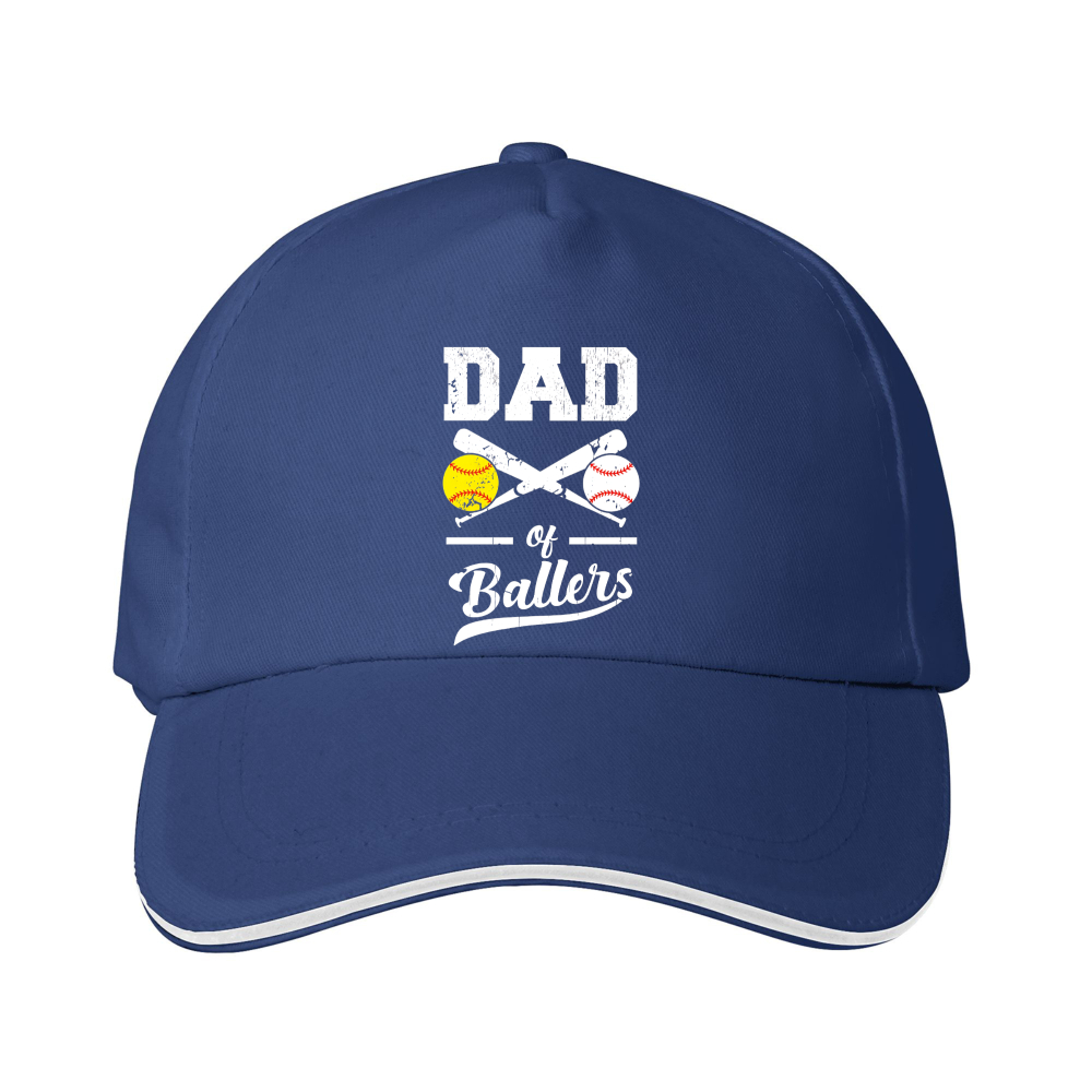 Dorawear™ Baseball Cap Dad Of Ballers With Crossed Bats And Balls Design For Sports Fans