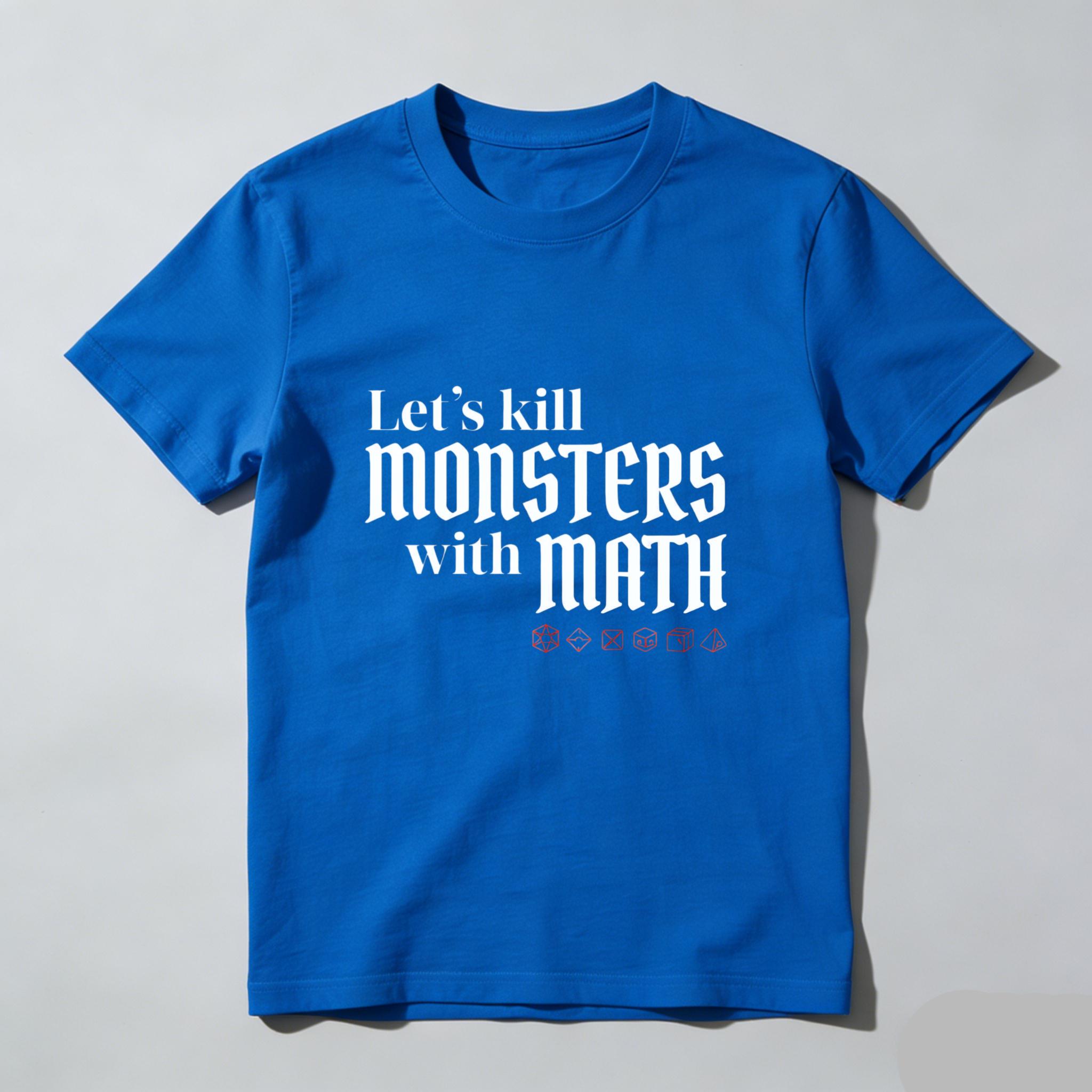 Dorawear™ Lets Kill Monsters With Math Pure Cotton Short Sleeve T Shirt-Dorawear