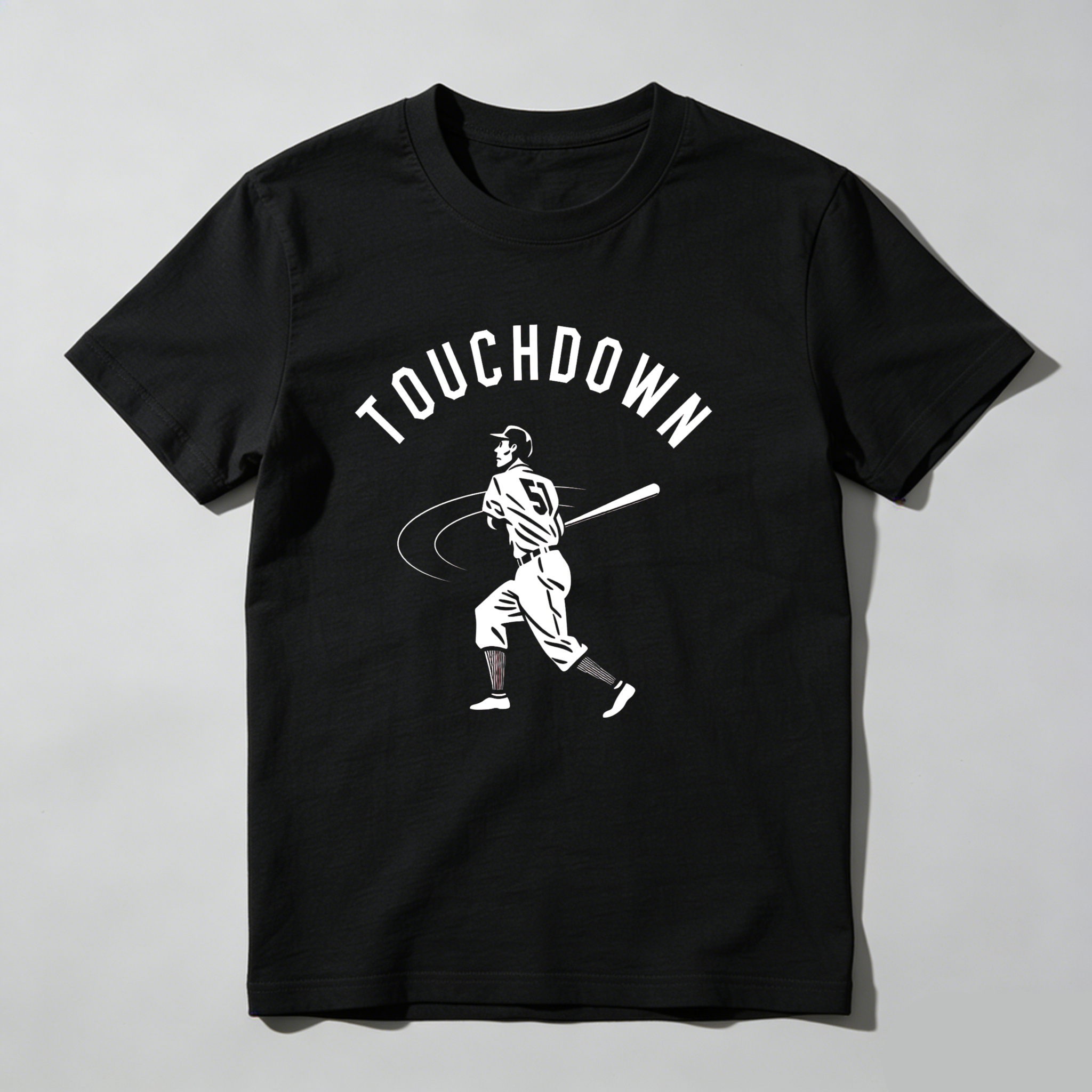 Dorawear™ Touchdown Baseball Player Swinging Bat  T Shirt