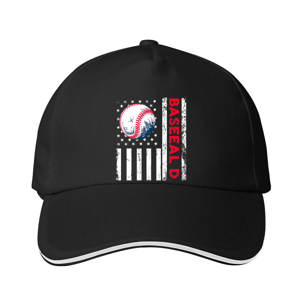 Dorawear™ Baseball Cap American Flag And Baseball Design For Sports And Casual Wear
