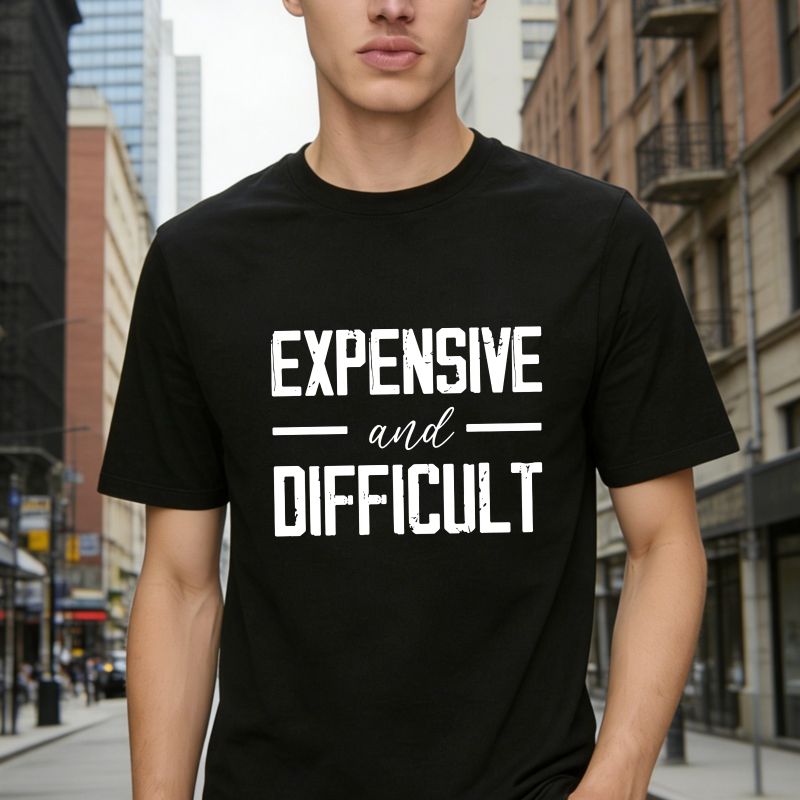Dorawear™Expensive And Difficult Text Design Unisex Classic T-shirt