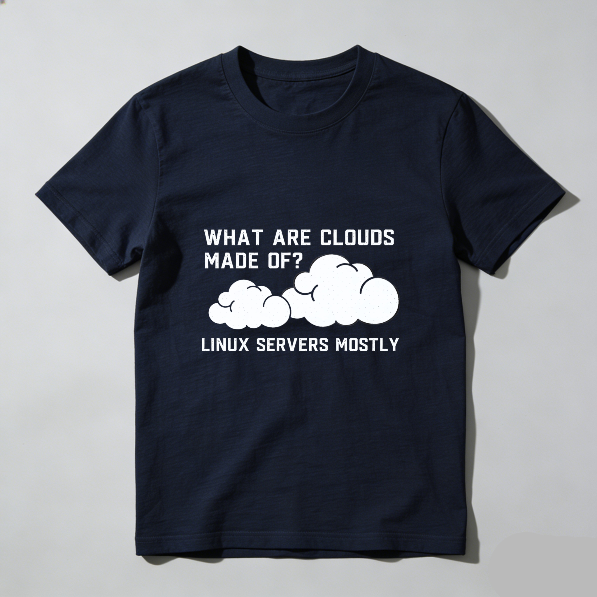 Dorawear™ What Are Clouds Made Of Linux Servers Mostly Pure Cotton Short Sleeve T Shirt-Dorawear