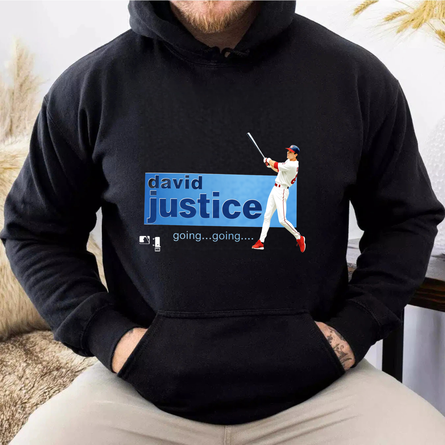 Dorawear™ David Justice Going Going Baseball Player Hoodie Men Women Unisex Sweatshirt Casual Sportswear Fashion Apparel-Dorawear