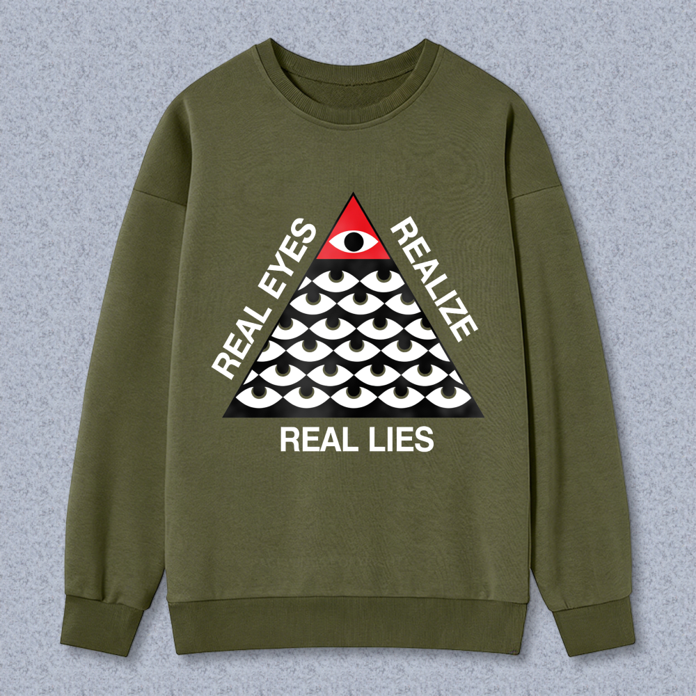 Dorawear™ All Seeing Eye Pyramid Real Eyes Realize Real Lies Unisex Classic Sweatshirt(1)