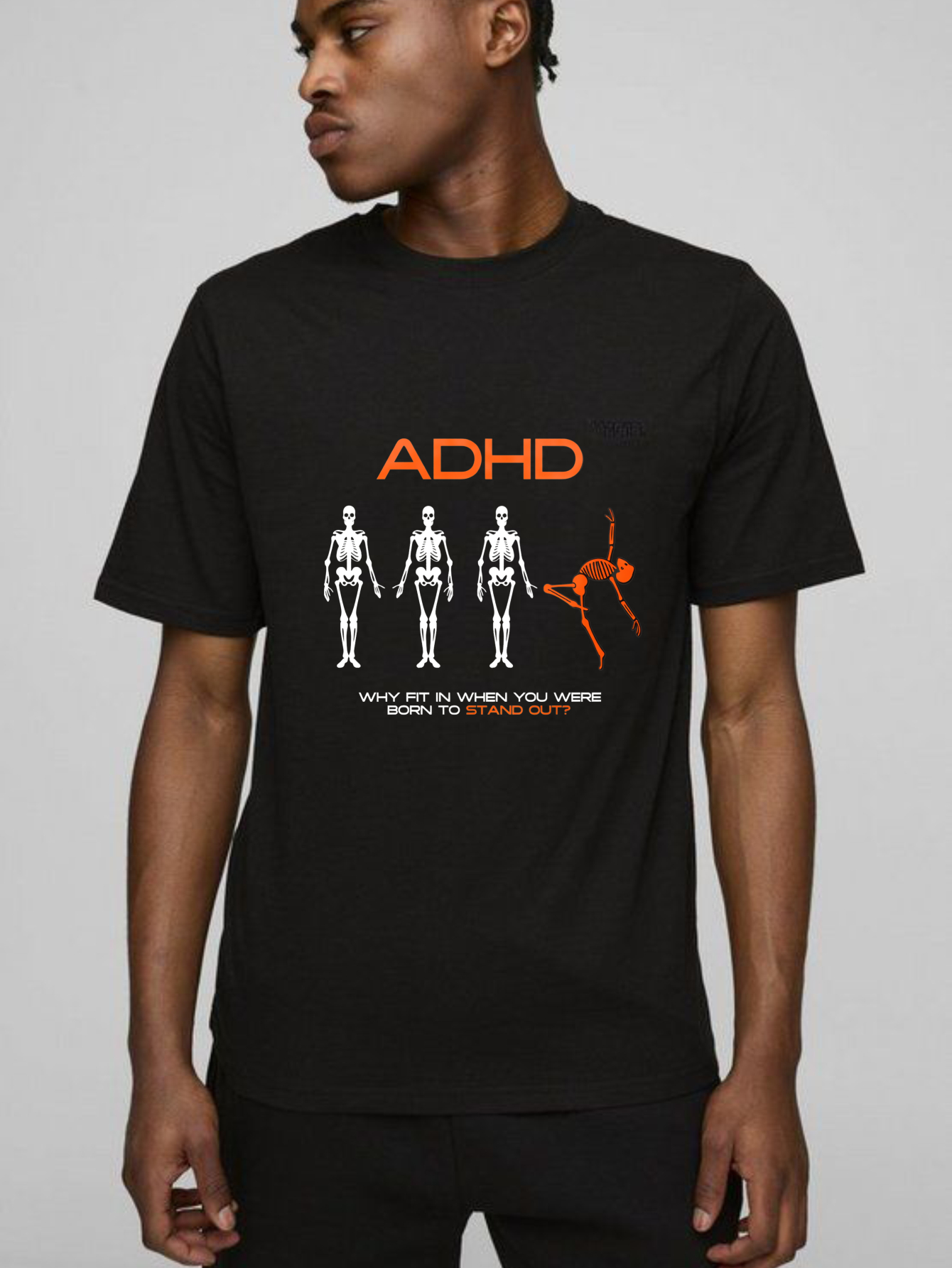 Dorawear™ Adhd Skeletons Standing Out Unique Design T Shirt