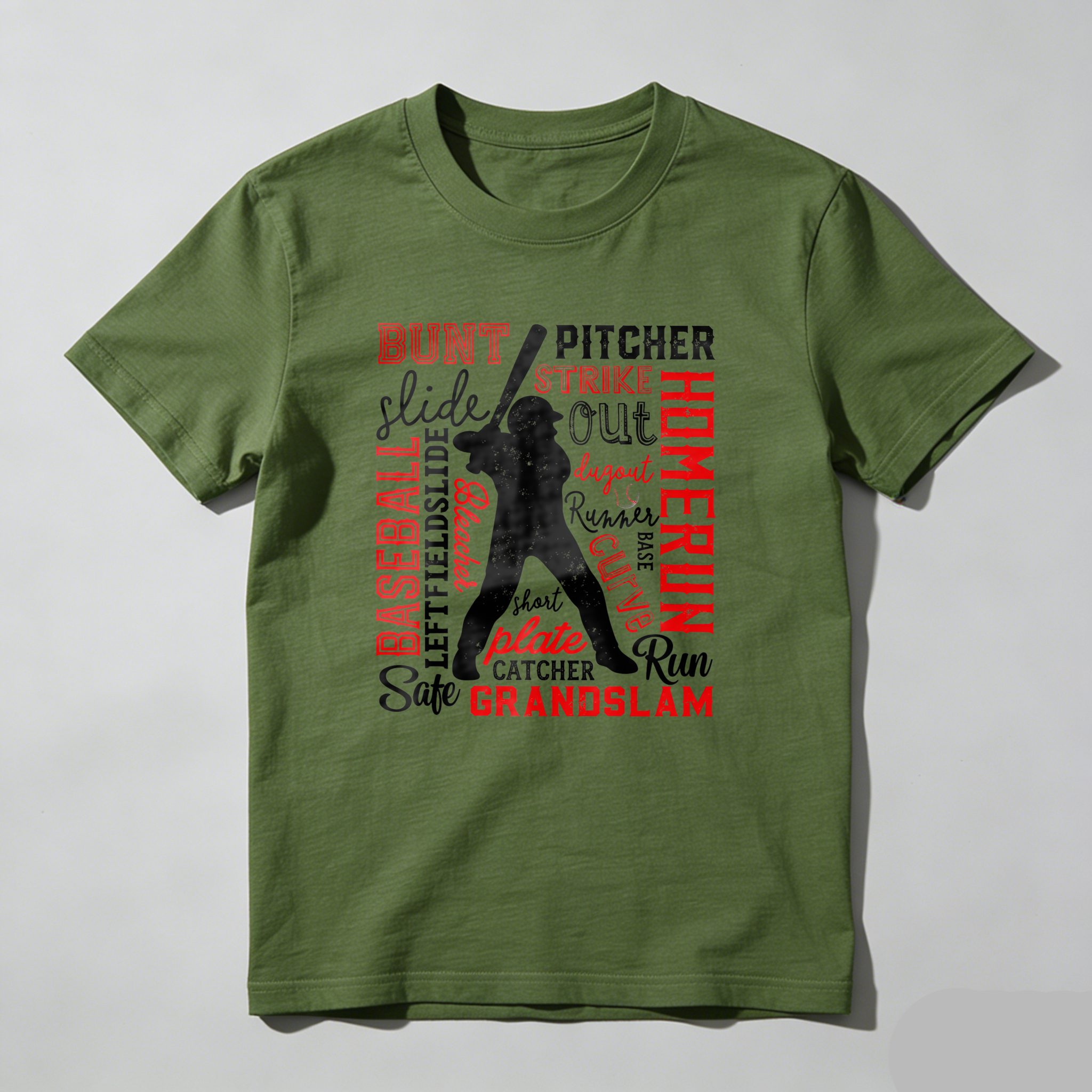 Dorawear™ Baseball Bunt Pitcher Strike Out Runner Home Run Grand Slam  T Shirt-Dorawear