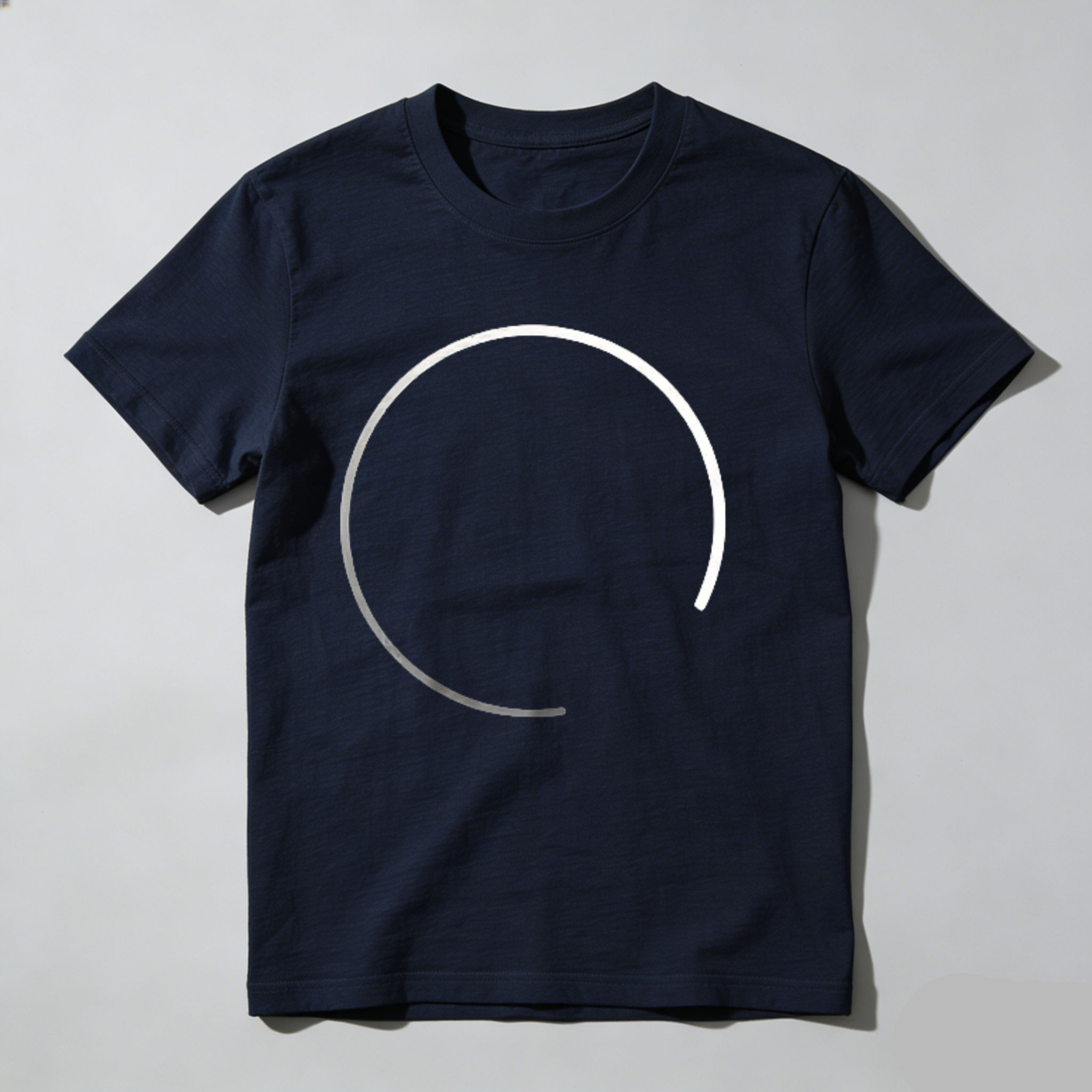 Dorawear™ White Circle On Black Background T Shirt
