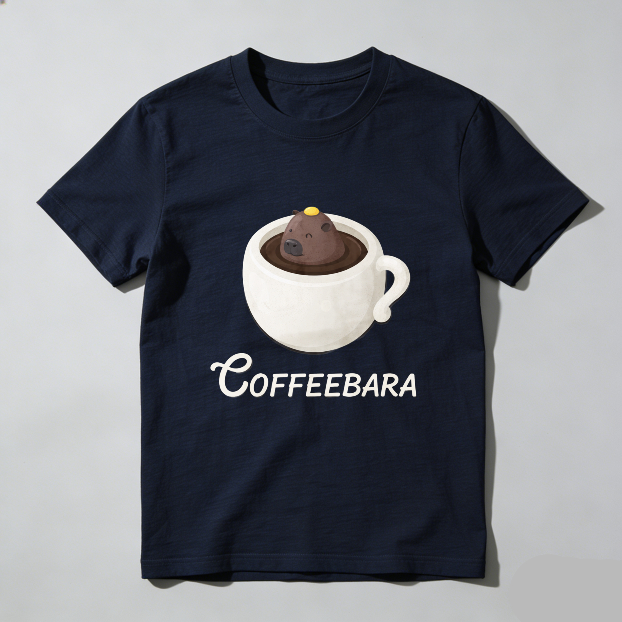 Dorawear™ Coffee Bara Coffee Cup Bear Pure Cotton Short Sleeve T-Shirt-Dorawear