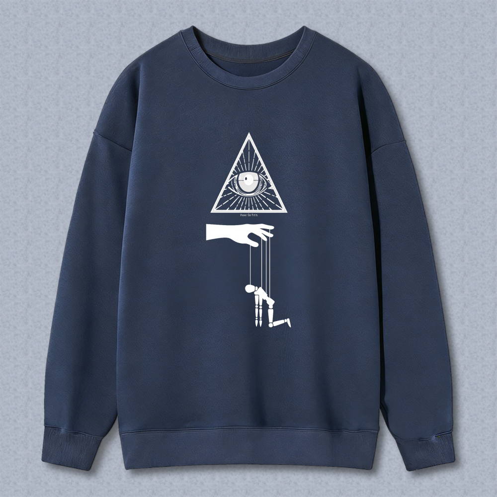 Dorawear™ All Seeing Eye Pyramid Hand Puppet Unisex Classic Sweatshirt