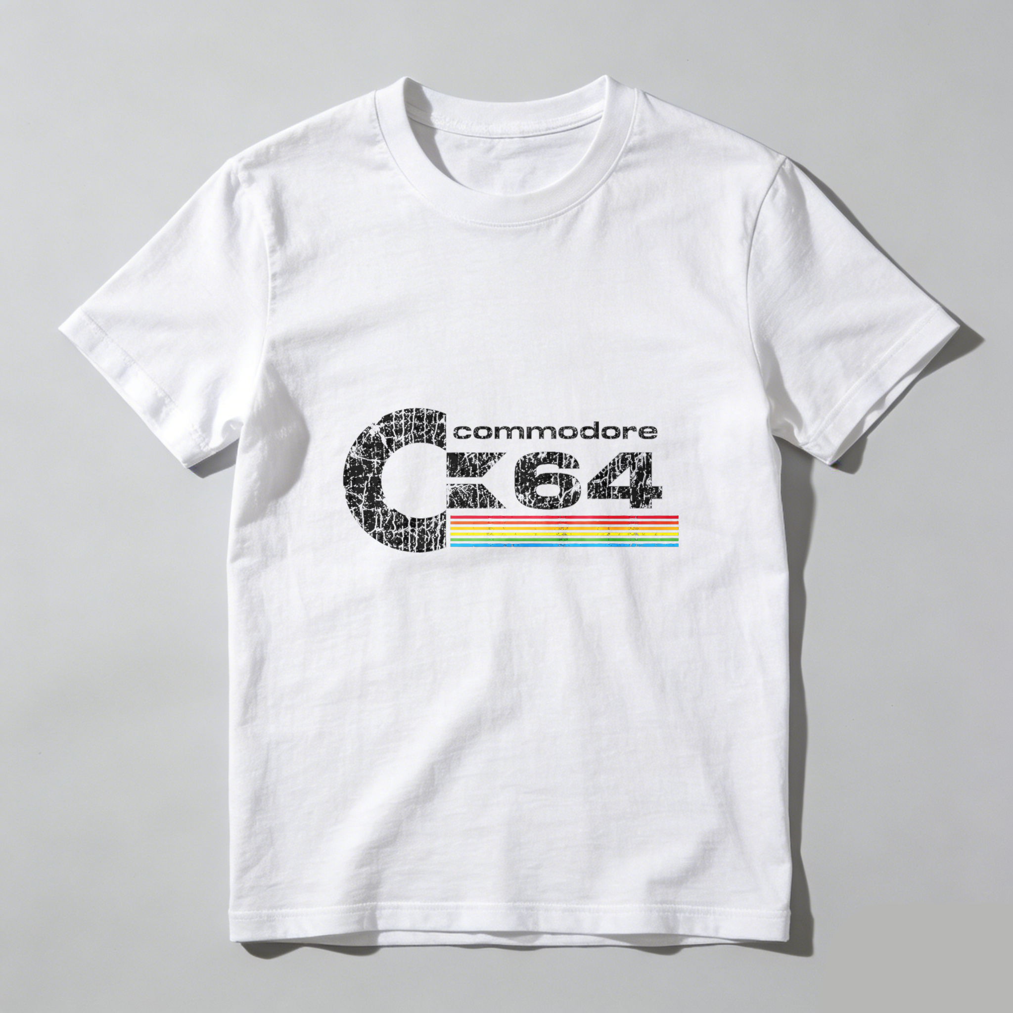 Dorawear™ Commodore C64 Retro Logo Pure Cotton Short Sleeve T Shirt-Dorawear