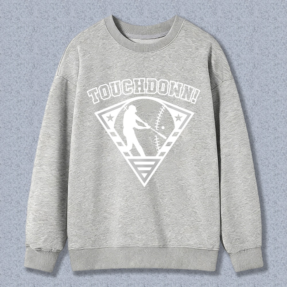 Dorawear™ Baseball Player With Bat And Ball In Diamond Design Touchdown Unisex Classic Sweatshirt