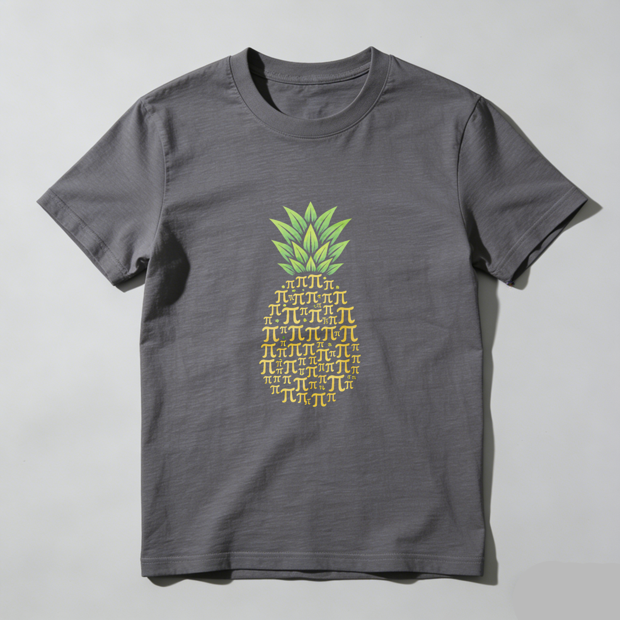 Dorawear™ Pineapple Pi Symbol Design Pure Cotton Short Sleeve T Shirt-Dorawear