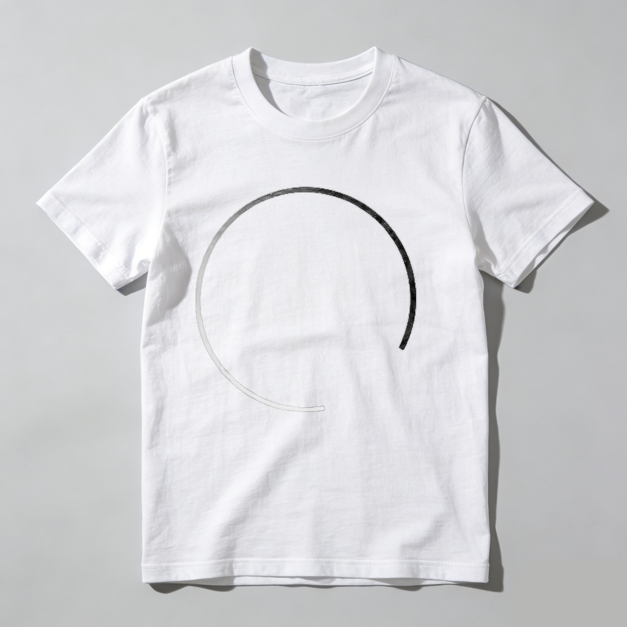 Dorawear™ White Circle On Black Background T Shirt