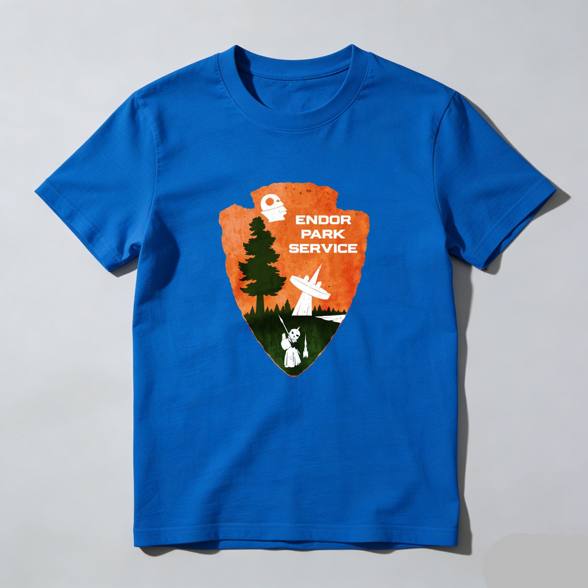 Dorawear™ Endor Park Service Forest Scene Pure Cotton Short Sleeve T-Shirt-Dorawear