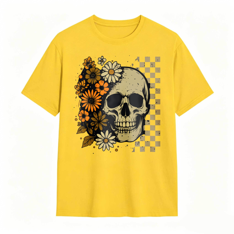 Dorawear™ Floral Skull Design Unisex Classic T-shirt