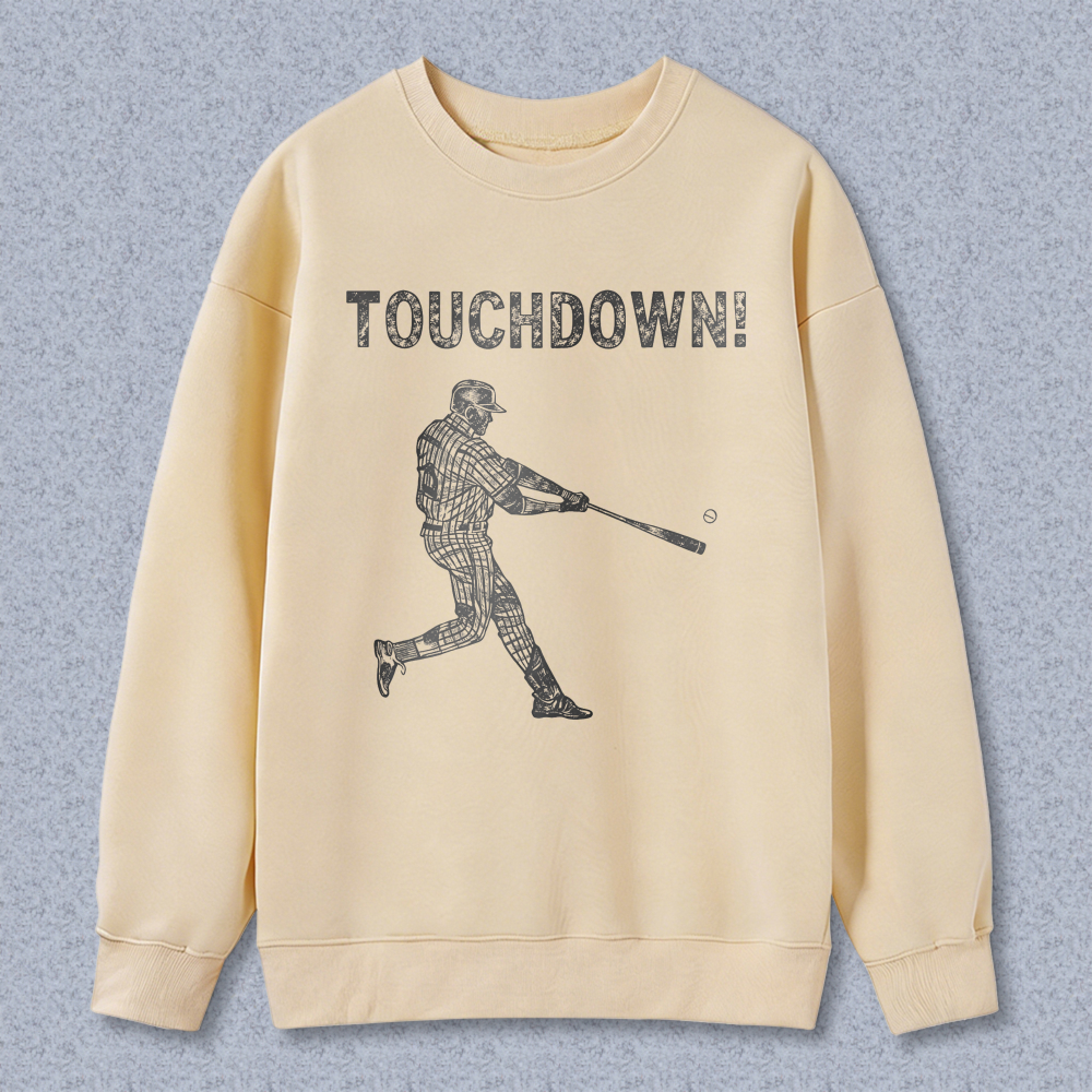 Dorawear™ Baseball Player Swinging Bat Touchdown Unisex Classic Sweatshirt
