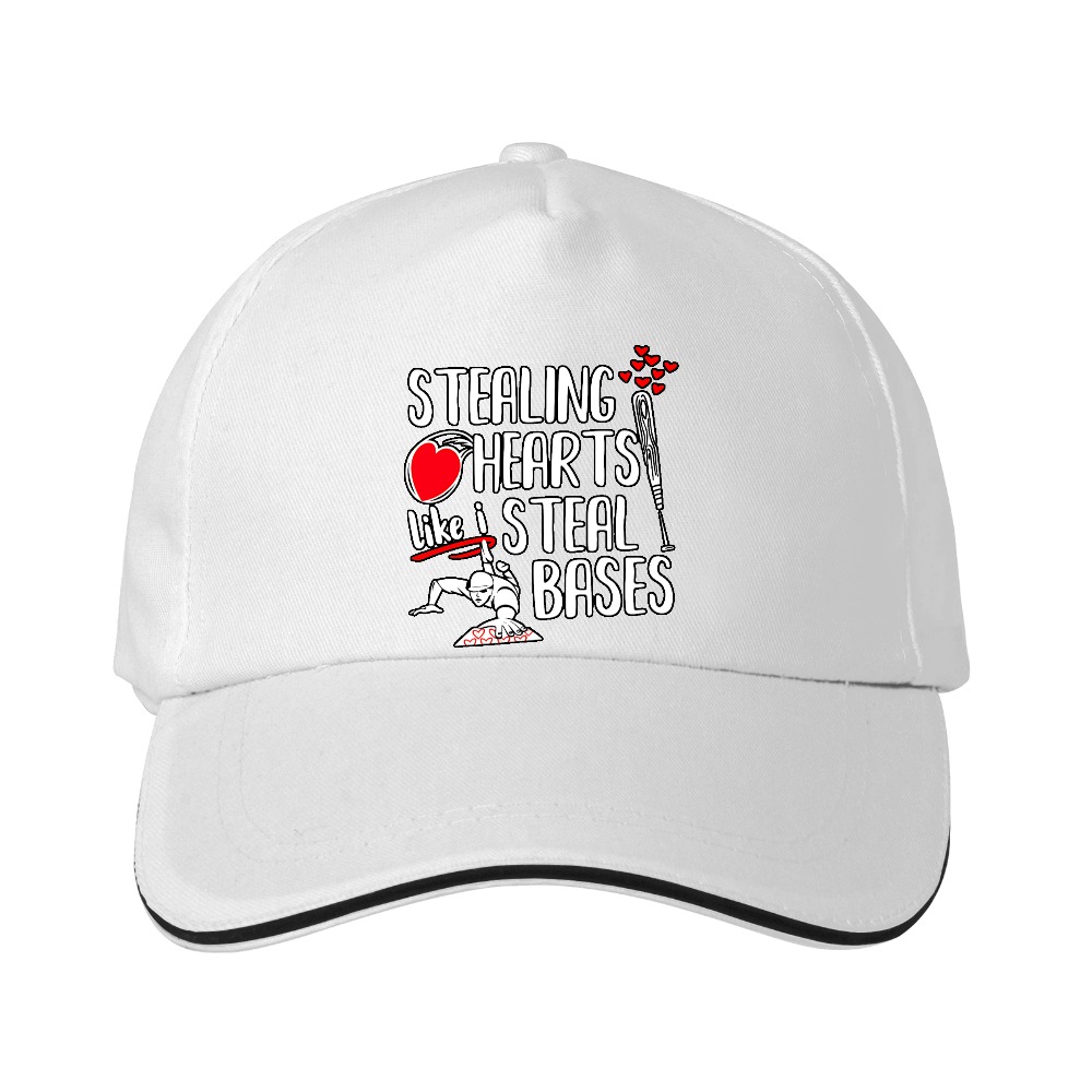Dorawear™ Baseball Cap Stealing Hearts Like I Steal Bases With Apple And Bat Design For Sports And Casual Wear