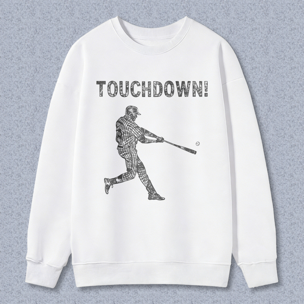 Dorawear™ Baseball Player Swinging Bat Touchdown Unisex Classic Sweatshirt