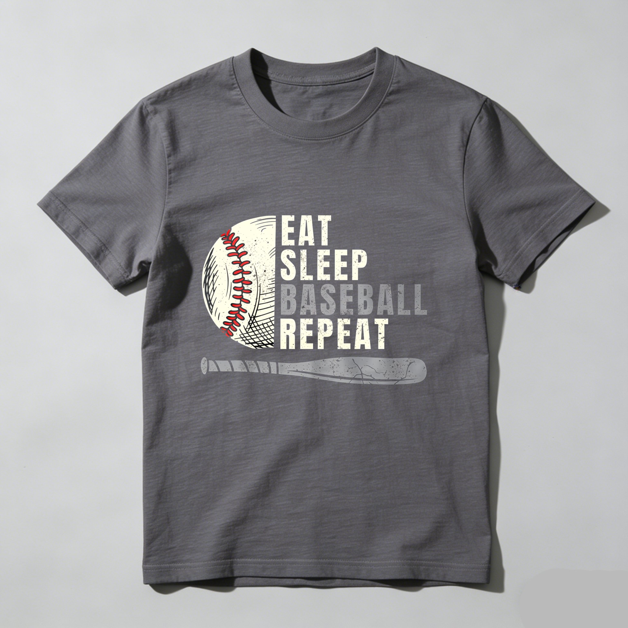 Dorawear™ Eat Sleep Baseball Repeat Ball Bat  T Shirt-Dorawear