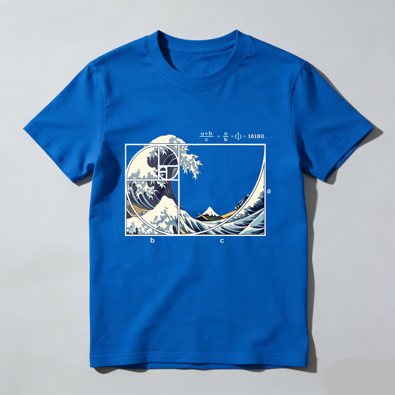 Dorawear™ Wave Fibonacci Golden Ratio Art T Shirt