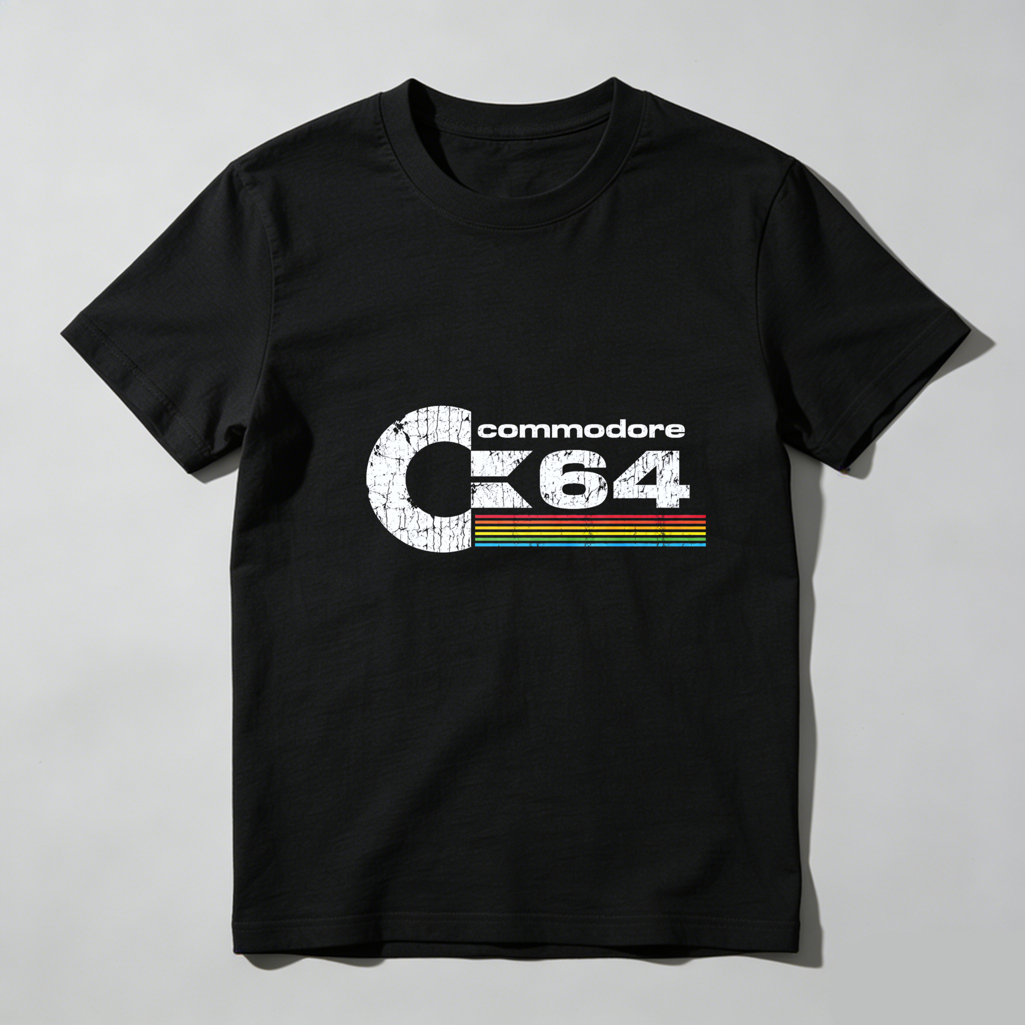Dorawear™ Commodore C64 Retro Logo Pure Cotton Short Sleeve T Shirt-Dorawear