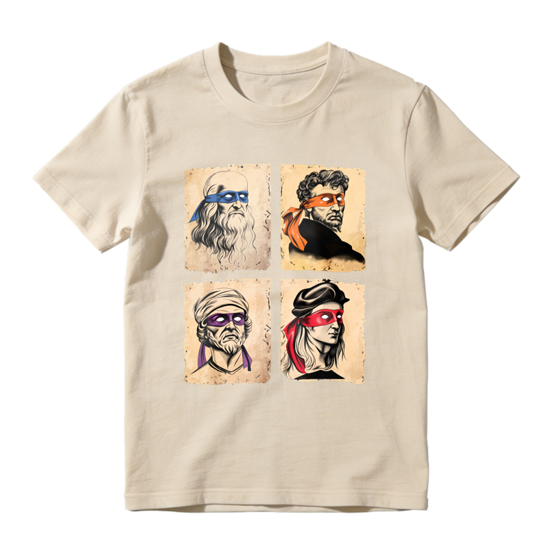 Dorawear™ Four Historical Figures With Colorful Eye Patches Unisex Classic T-shirt