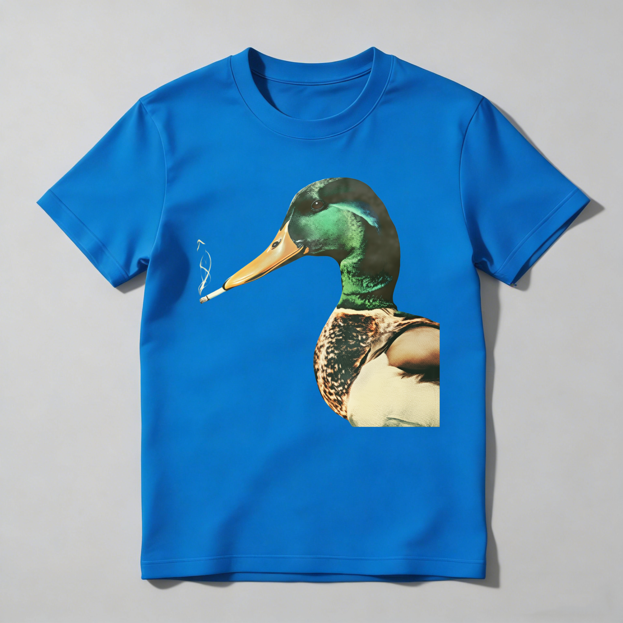 Dorawear™ Duck Smoking Cigarette Realistic Print T Shirt