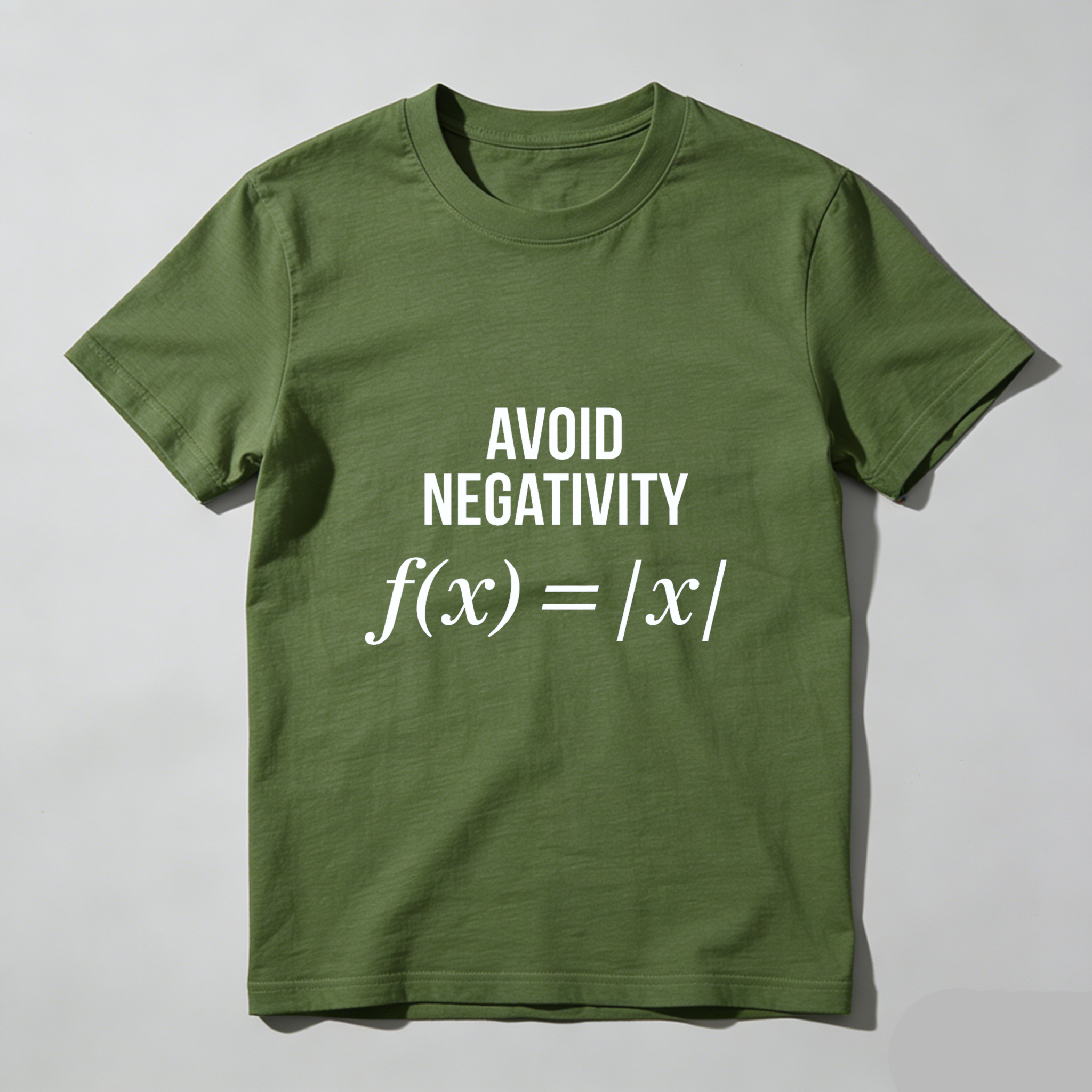 Dorawear Avoid Negativity Math Formula Pure Cotton Short Sleeve T Shirt