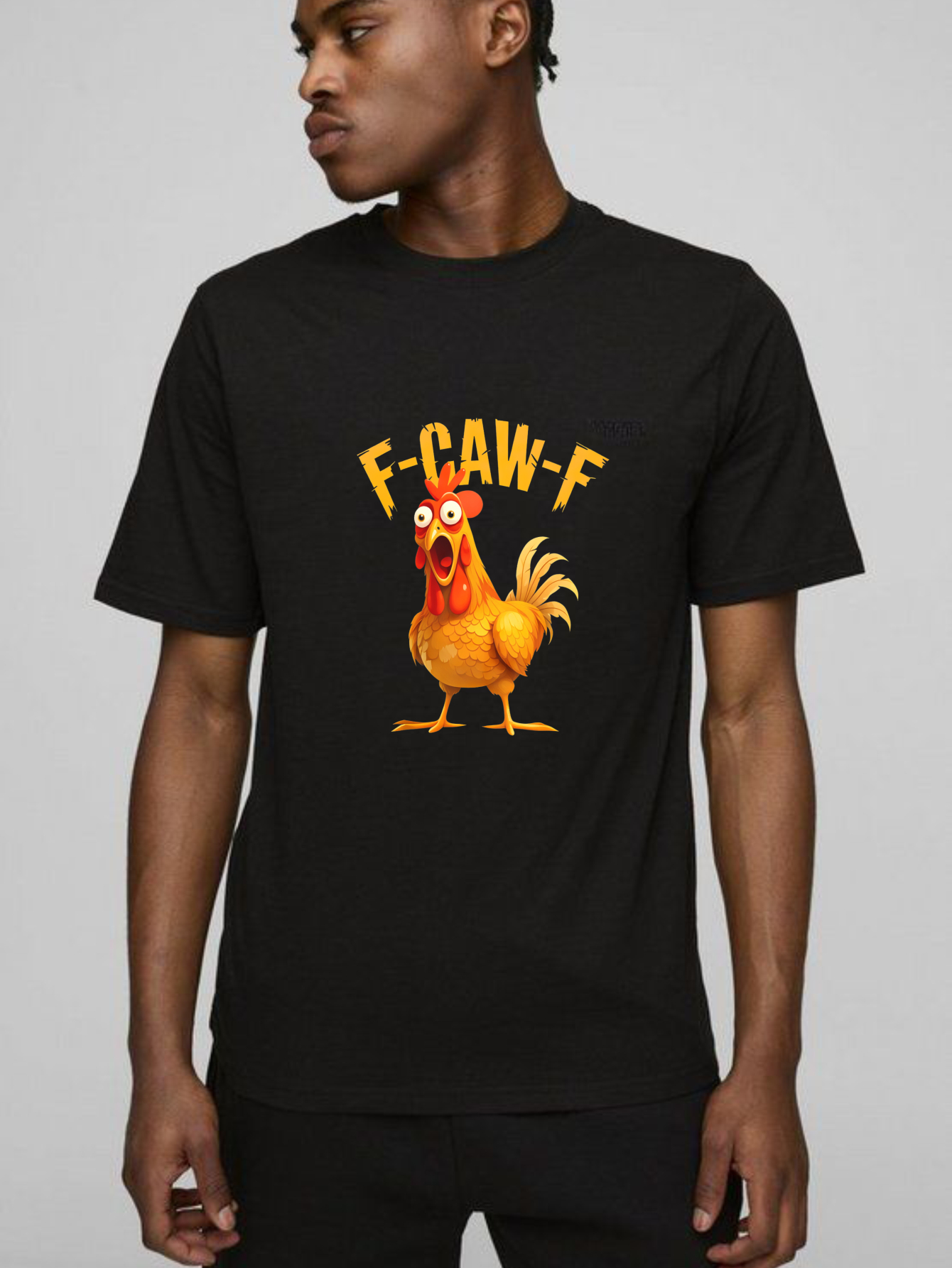 Dorawear™ F Caw F Rooster Cartoon Design T Shirt