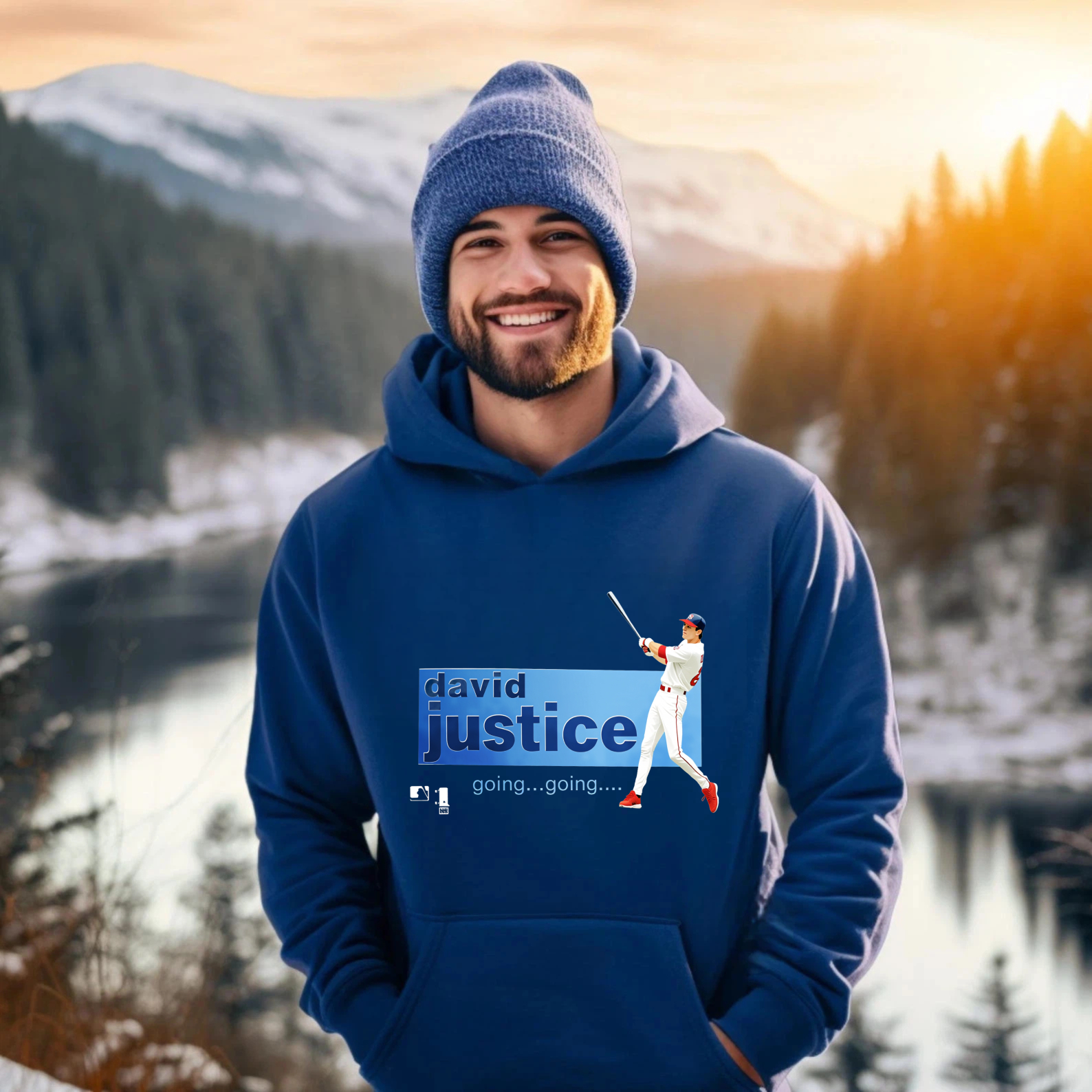 Dorawear™ David Justice Going Going Baseball Player Hoodie Men Women Unisex Sweatshirt Casual Sportswear Fashion Apparel-Dorawear