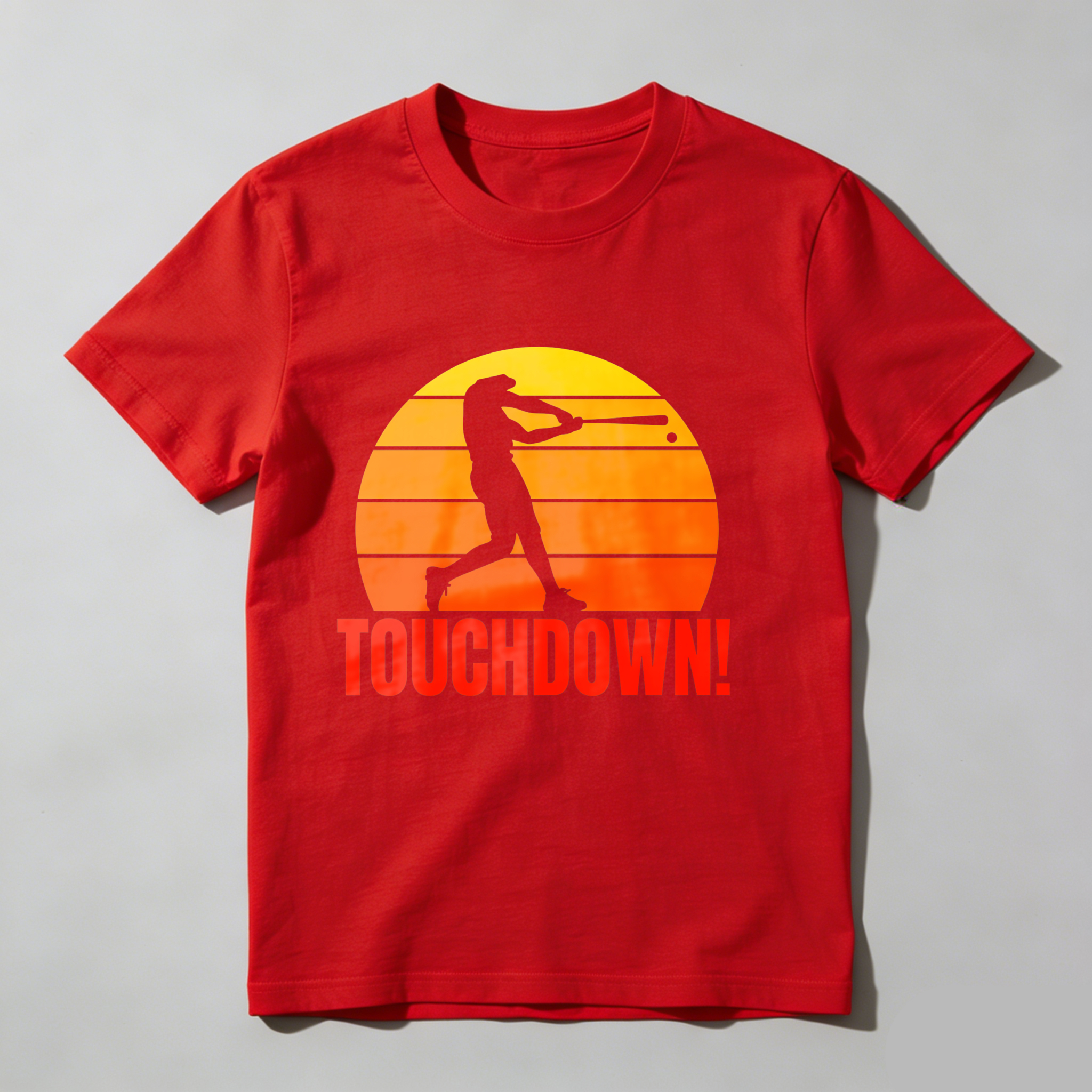 Dorawear™ Sunset Silhouette Baseball Player Touchdown  T Shirt