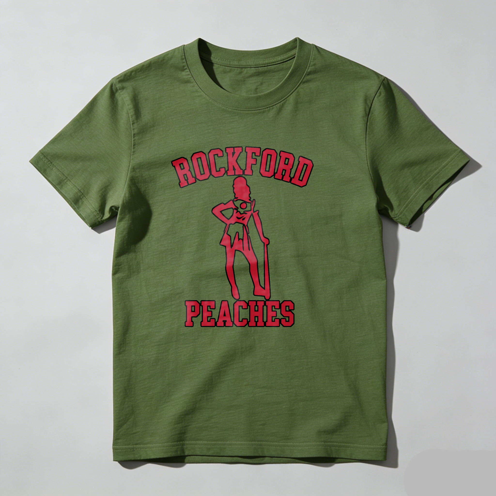 Dorawear™Rockford Peaches Baseball Team Logo T Shirt