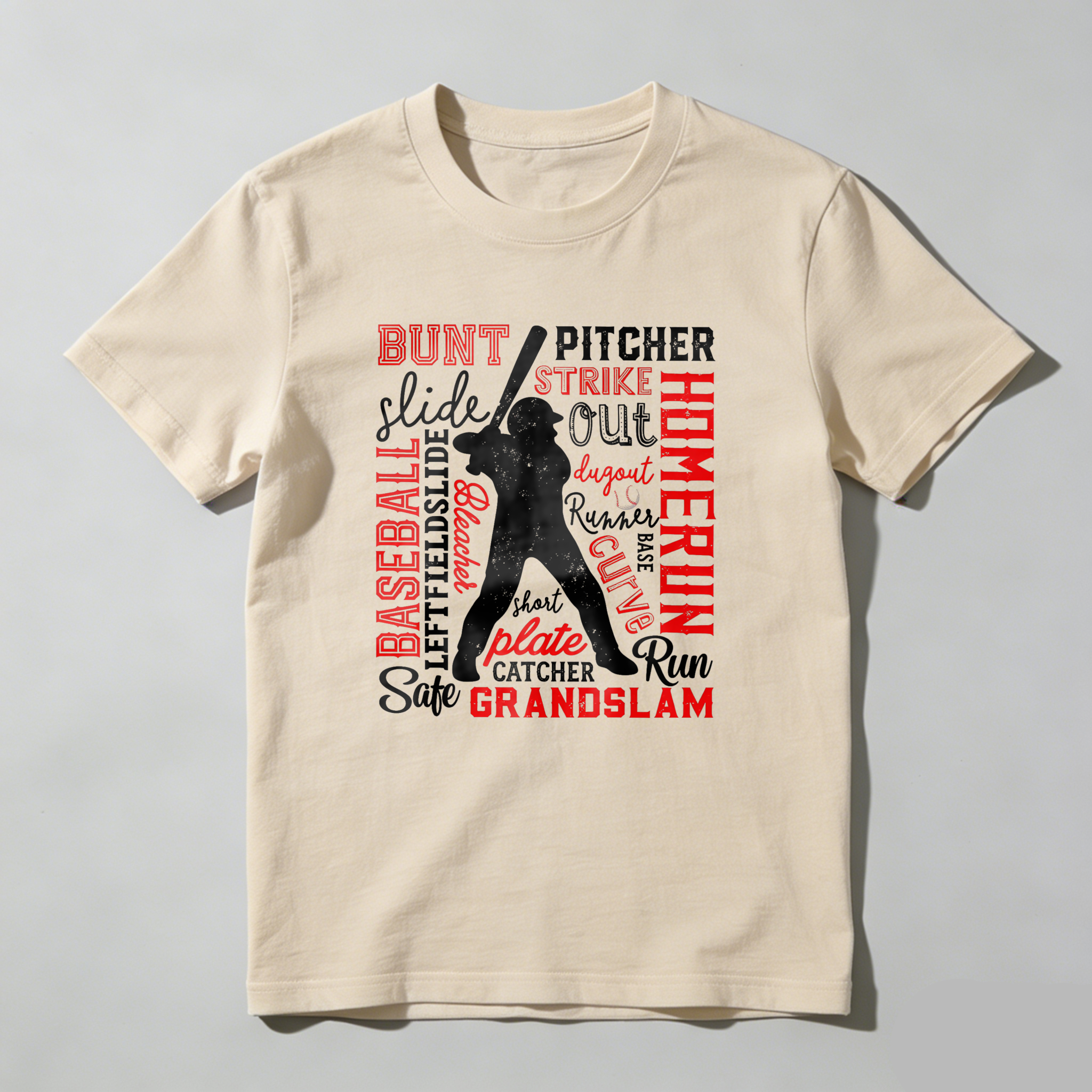 Dorawear™ Baseball Bunt Pitcher Strike Out Runner Home Run Grand Slam  T Shirt-Dorawear