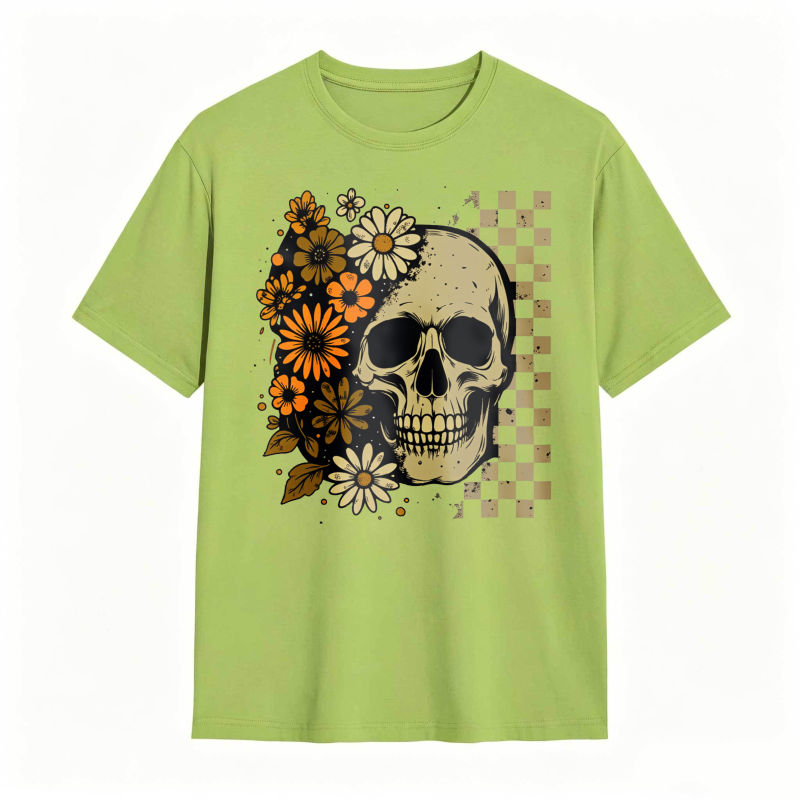 Dorawear™ Floral Skull Design Unisex Classic T-shirt