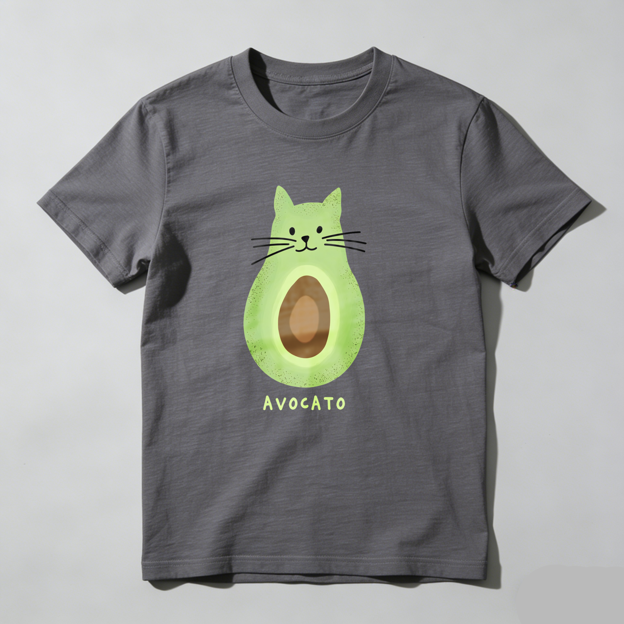 Dorawear™ Avocado Cat Face With Text Avocato T Shirt