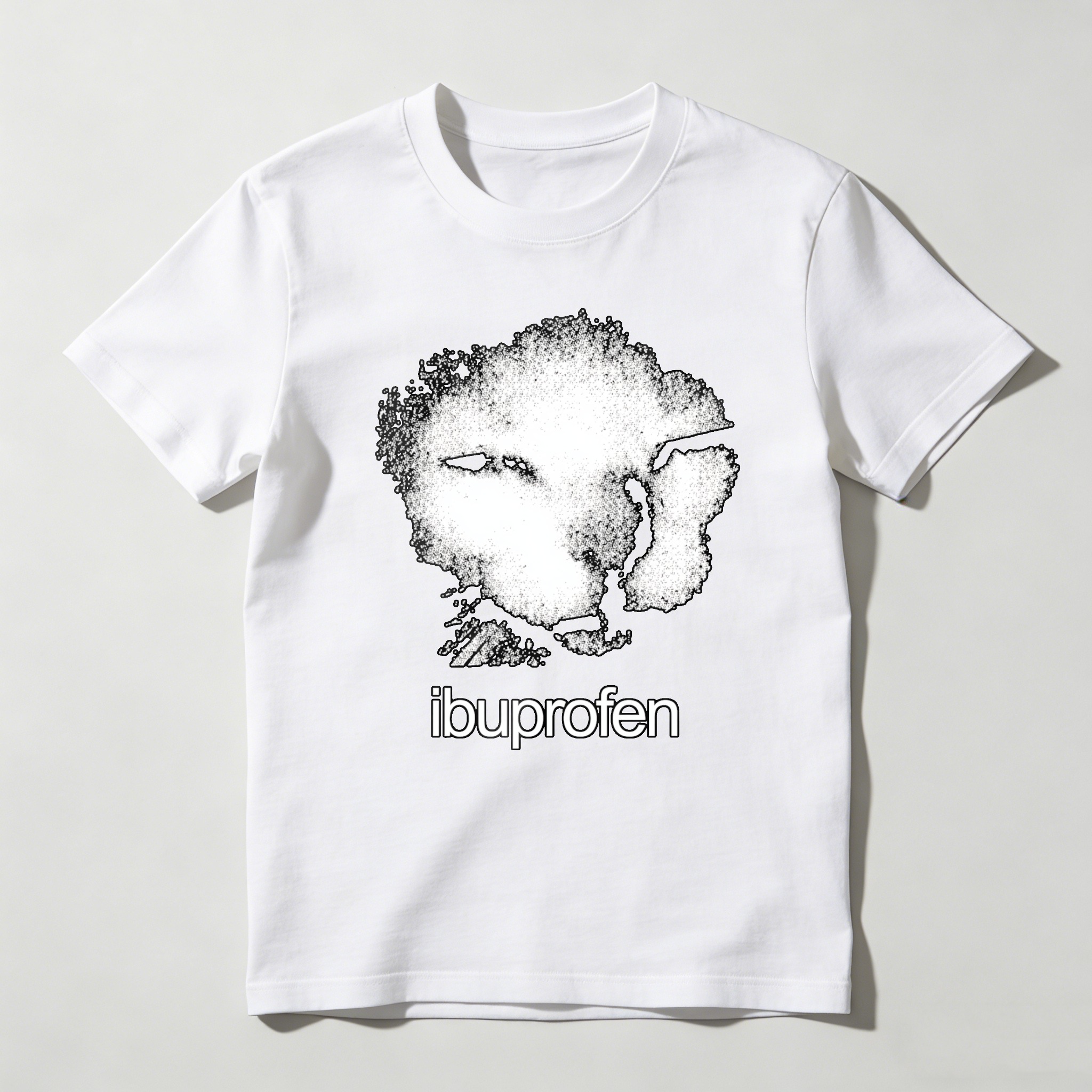 Dorawear™ Cat Face With Ibuprofen Text T Shirt