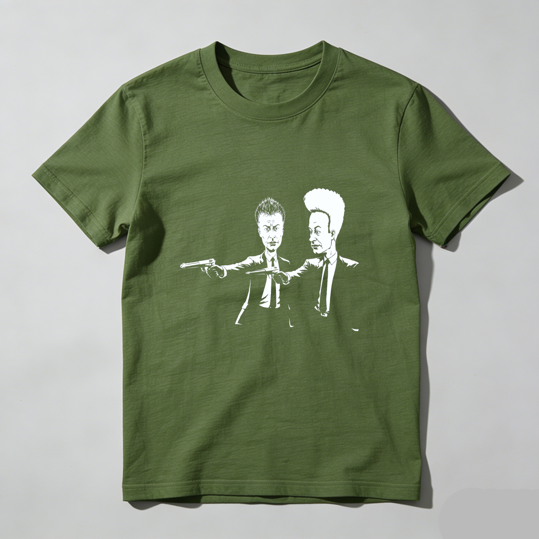 Dorawear™ Pulp Fiction Duo Gun Pointing Pure Cotton Short Sleeve T Shirt-Dorawear