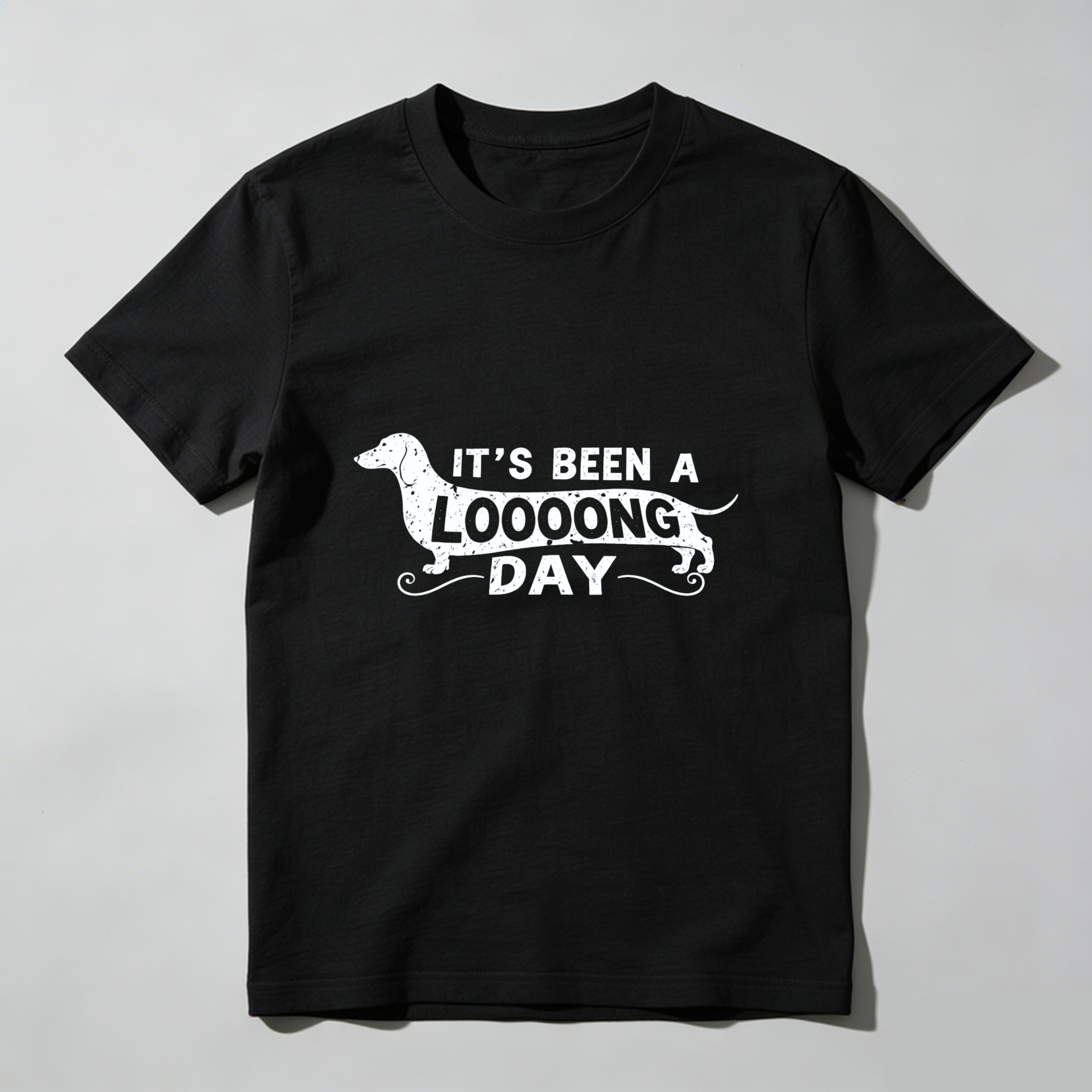 Dorawear™ Its Been A Looong Day Dachshund Pure Cotton Short Sleeve T Shirt-Dorawear