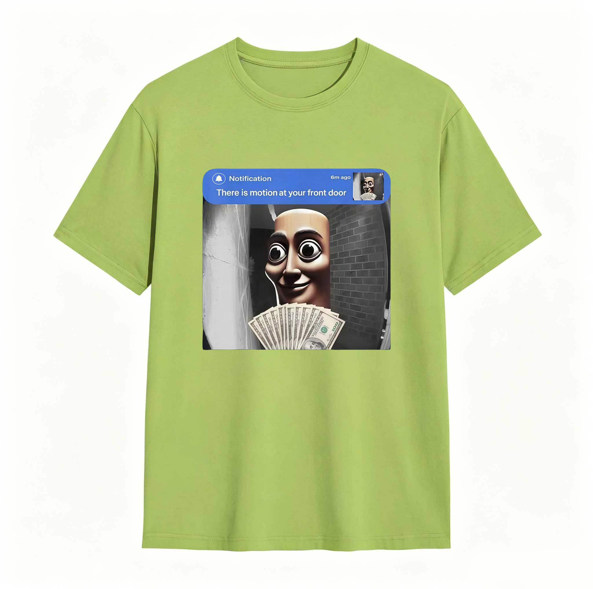  Dorawear™“There is movement at your front door” Tung Tung Tung Sahur meme cotton T-shirt