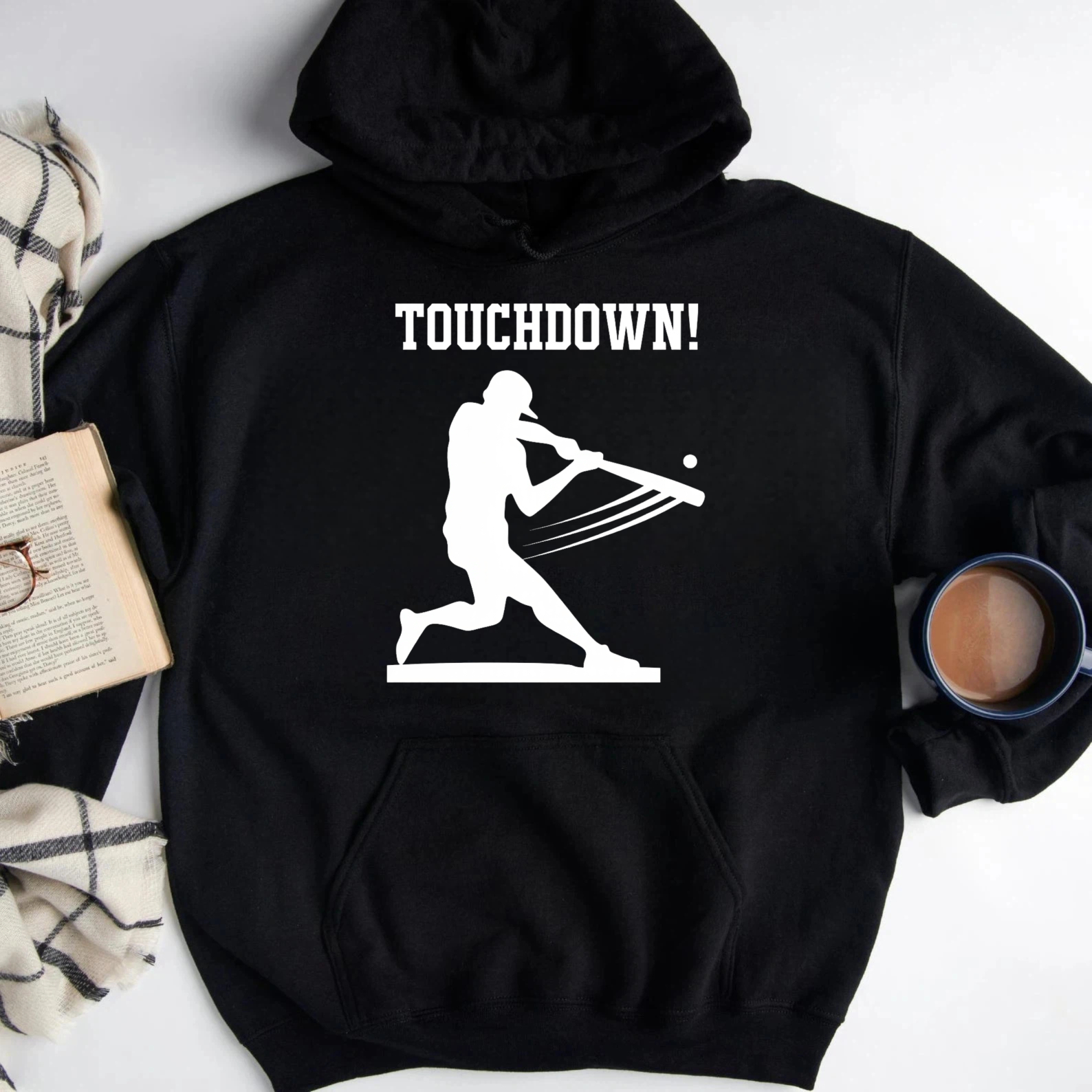 Dorawear™ Touchdown Lacrosse Player Silhouette Hoodie Sport Fan Gift Sweatshirt