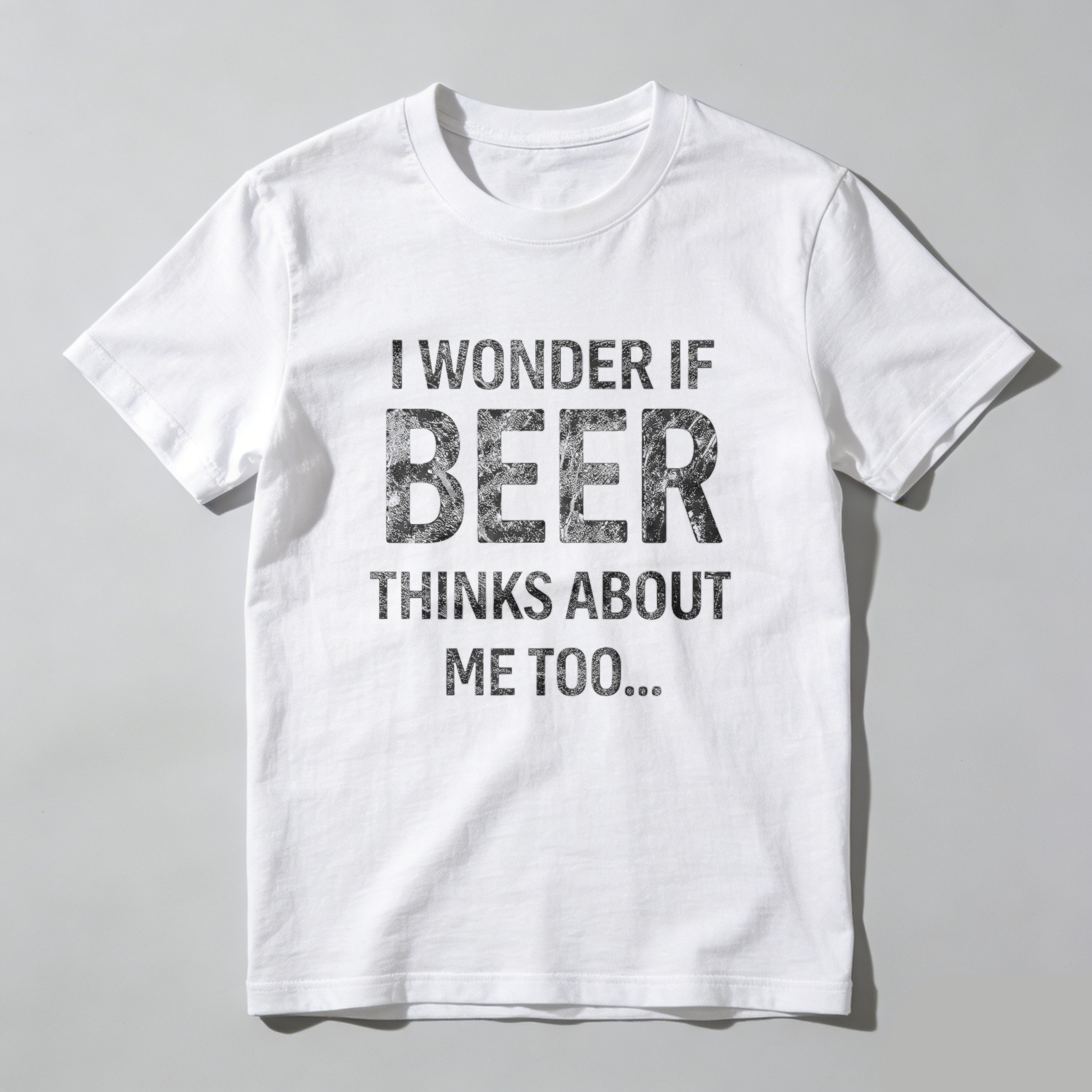 Dorawear™ I Wonder If Beer Thinks About Me Too Pure Cotton Short Sleeve T Shirt-Dorawear