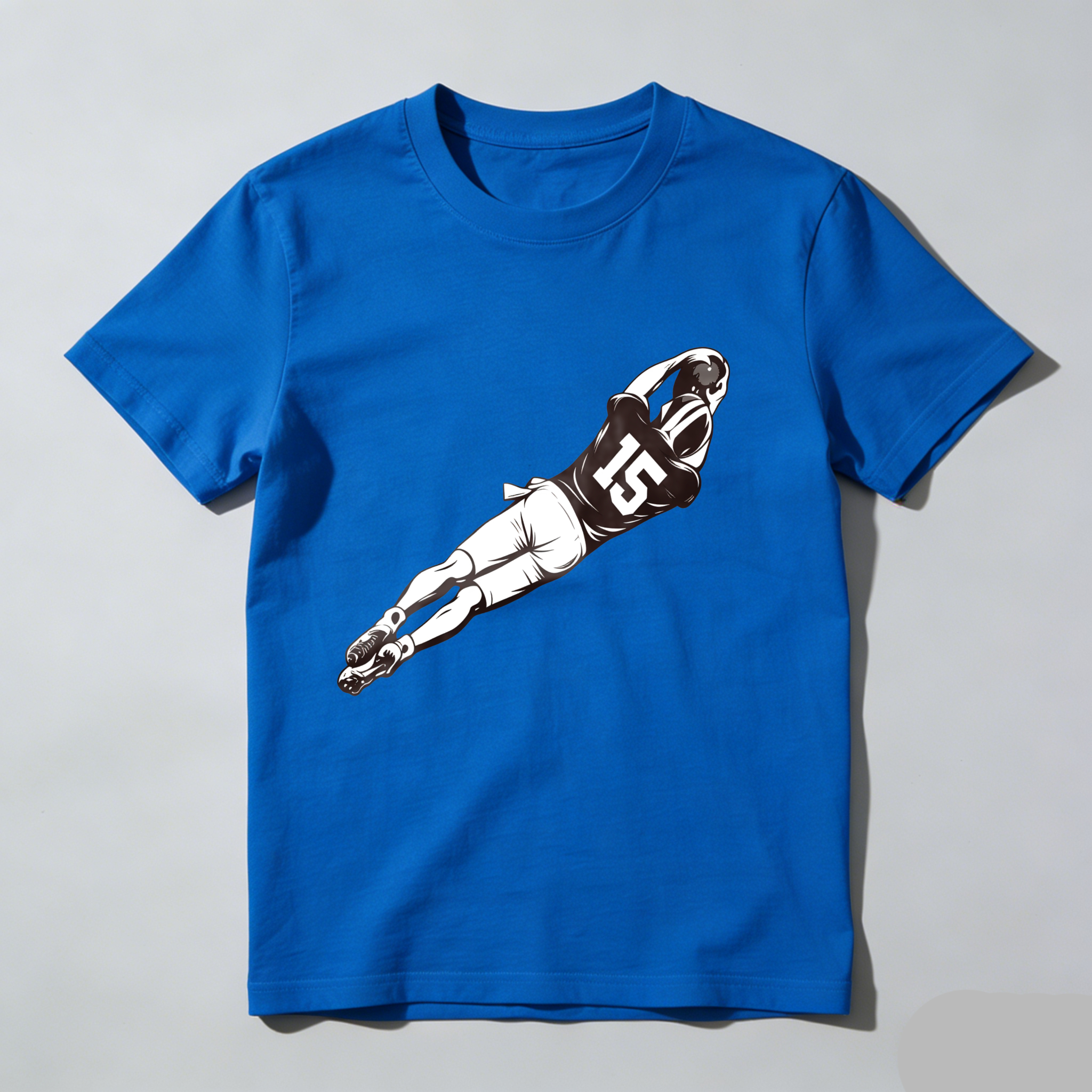 Dorawear™Football Player In Mid Air Catching Ball T Shirt