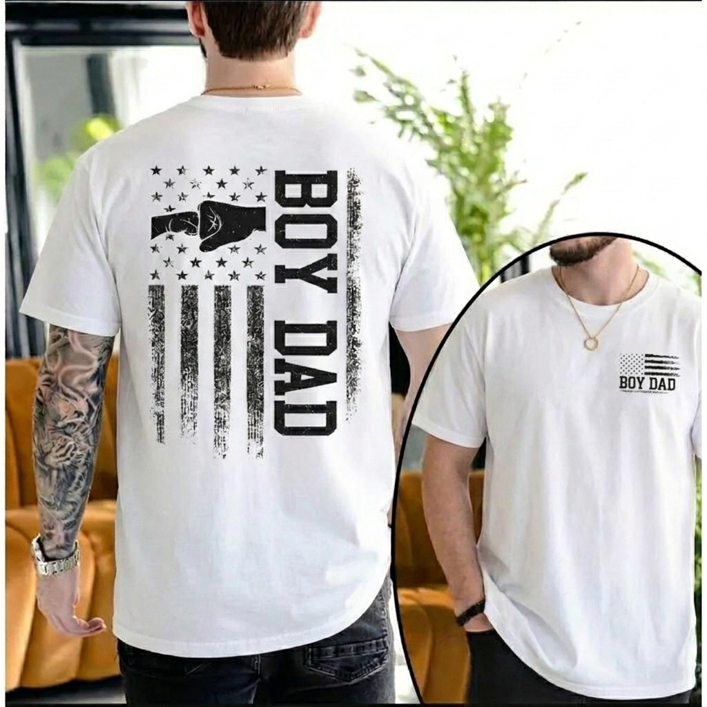  Dorawear™ BOY DAD T Shirt 100% cotton