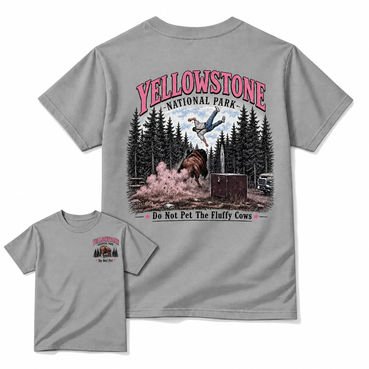 Yellowstone National Park Vintage T-Shirt | Funny Wildlife Graphic Tee