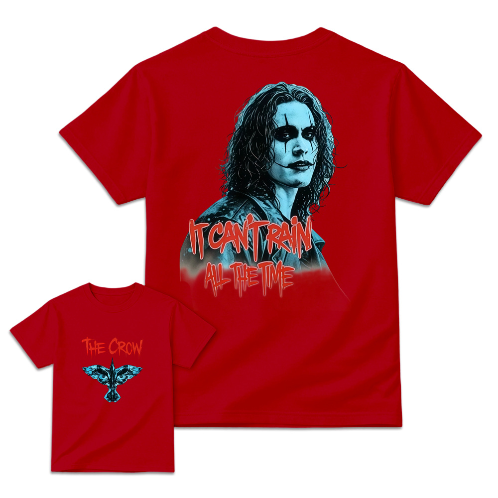 The Crow "It Can't Rain All The Time" Aesthetic Gothic Graphic T-Shirt