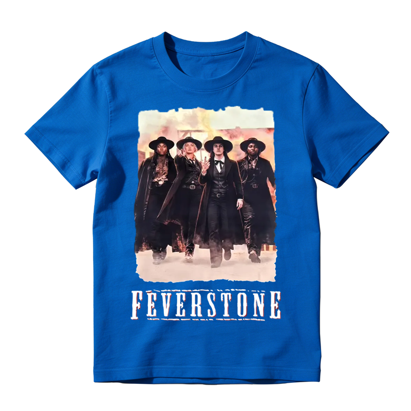 Feverstone Graphic Tee Vintage Western Style Black Outfit T-Shirt