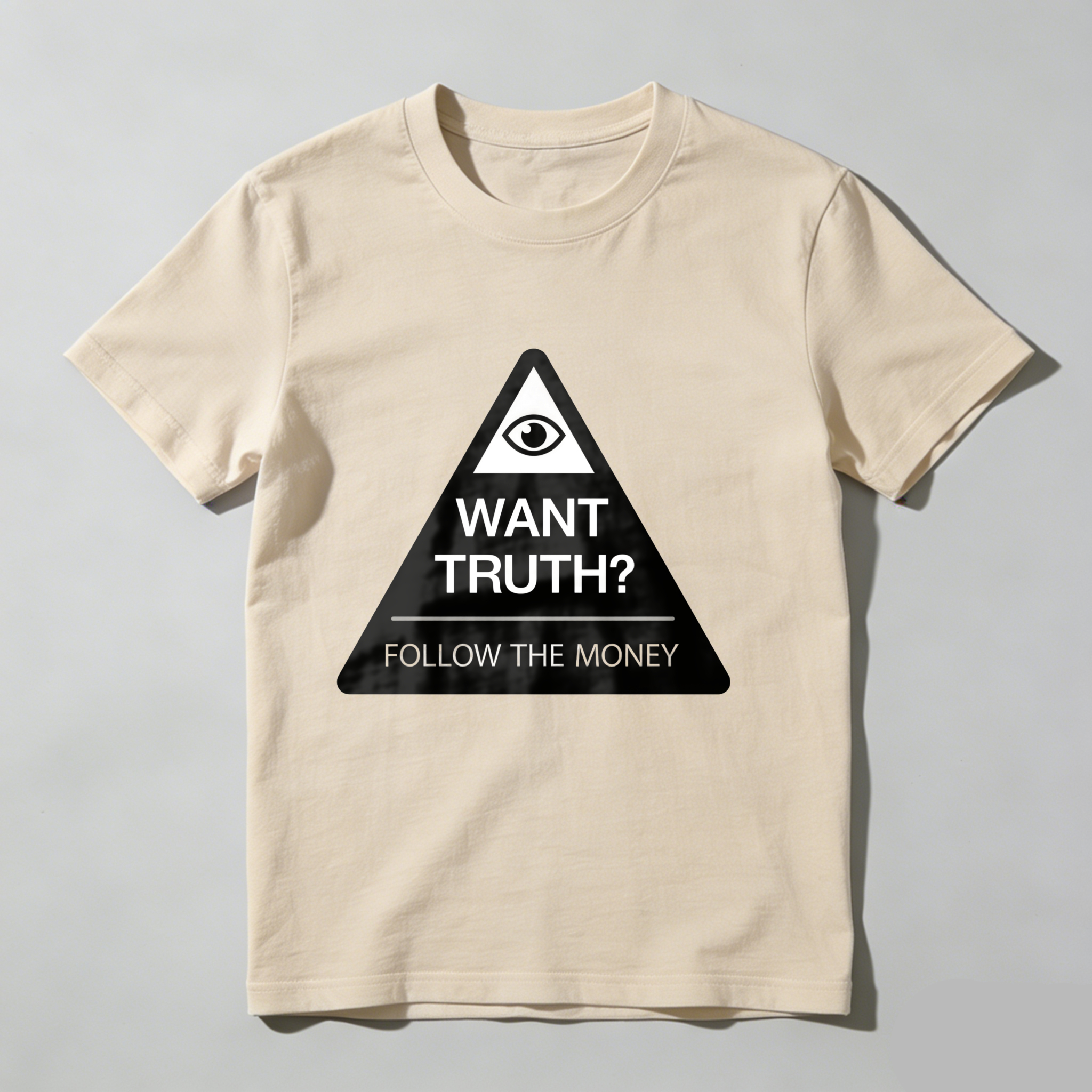 Dorawear™Eye In Triangle Want Truth Follow The Money  T Shirt