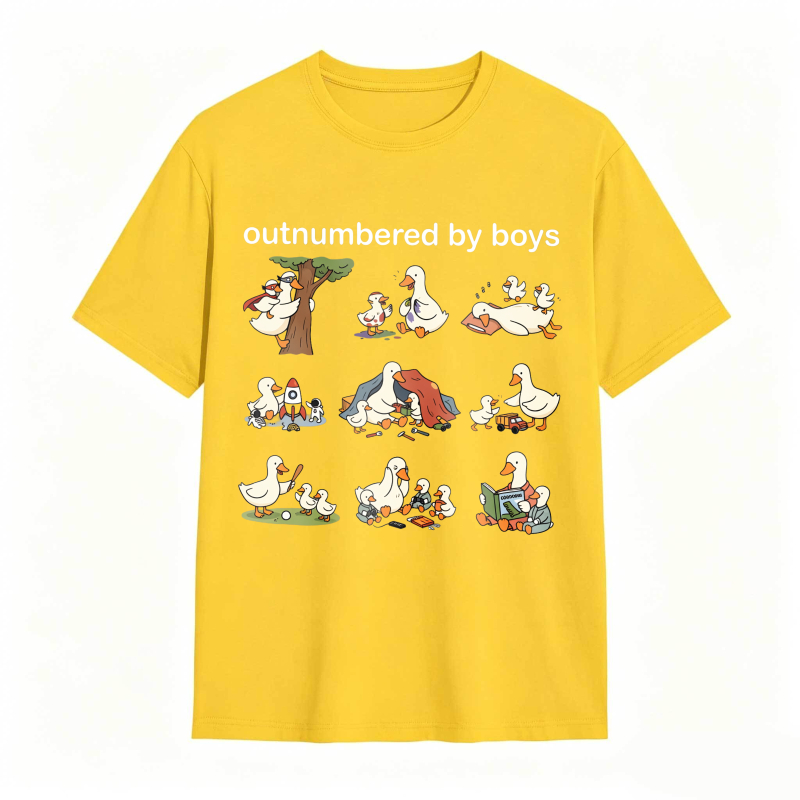 Dorawear™Duck Family With Babies And Tree Pattern Unisex Classic T-shirt